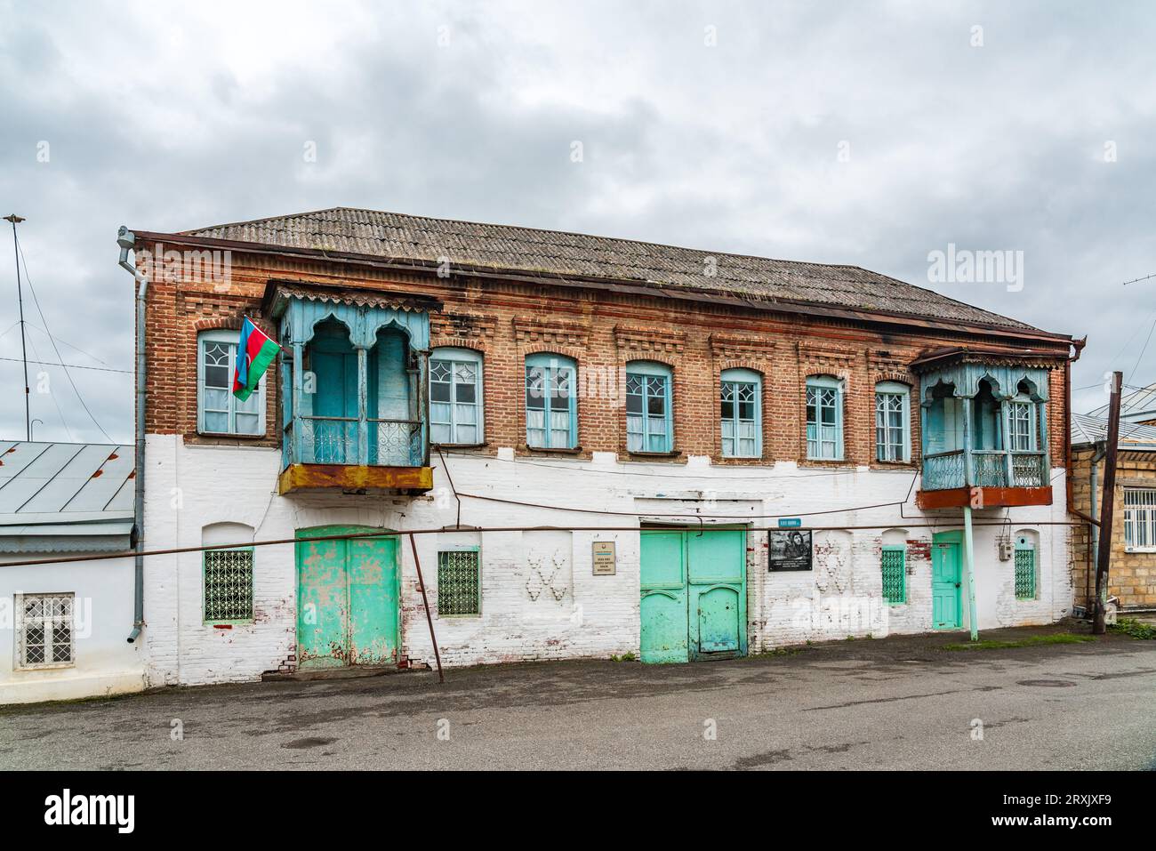 Vieilles maisons juives dans le village de Krasnaya Sloboda situé en Azerbaïdjan Banque D'Images