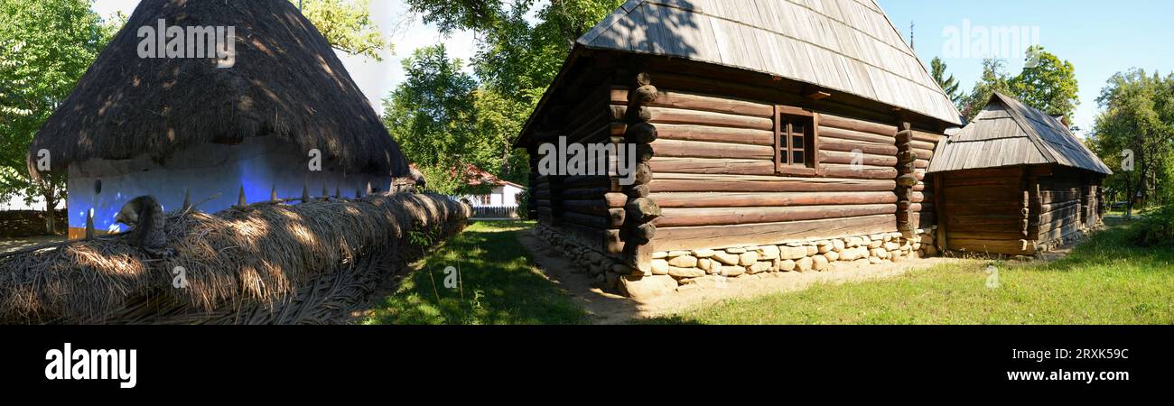 Musée du village dans le parc Herastrau, Bucarest, Roumanie Banque D'Images