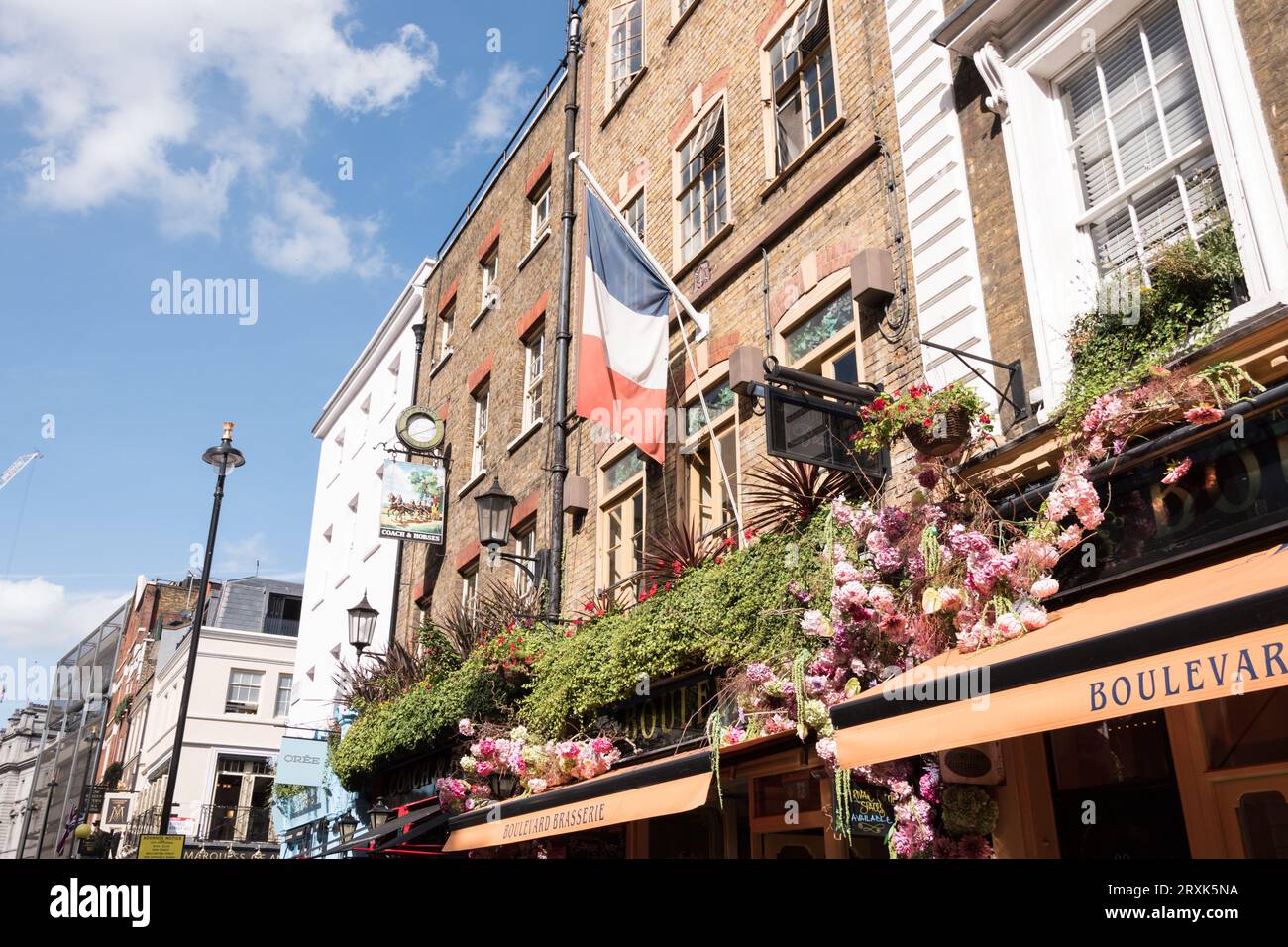 Traditionnelle Boulevard Brasserie sur Wellington Street, Covent Garden, Londres, WC2, Angleterre, ROYAUME-UNI Banque D'Images