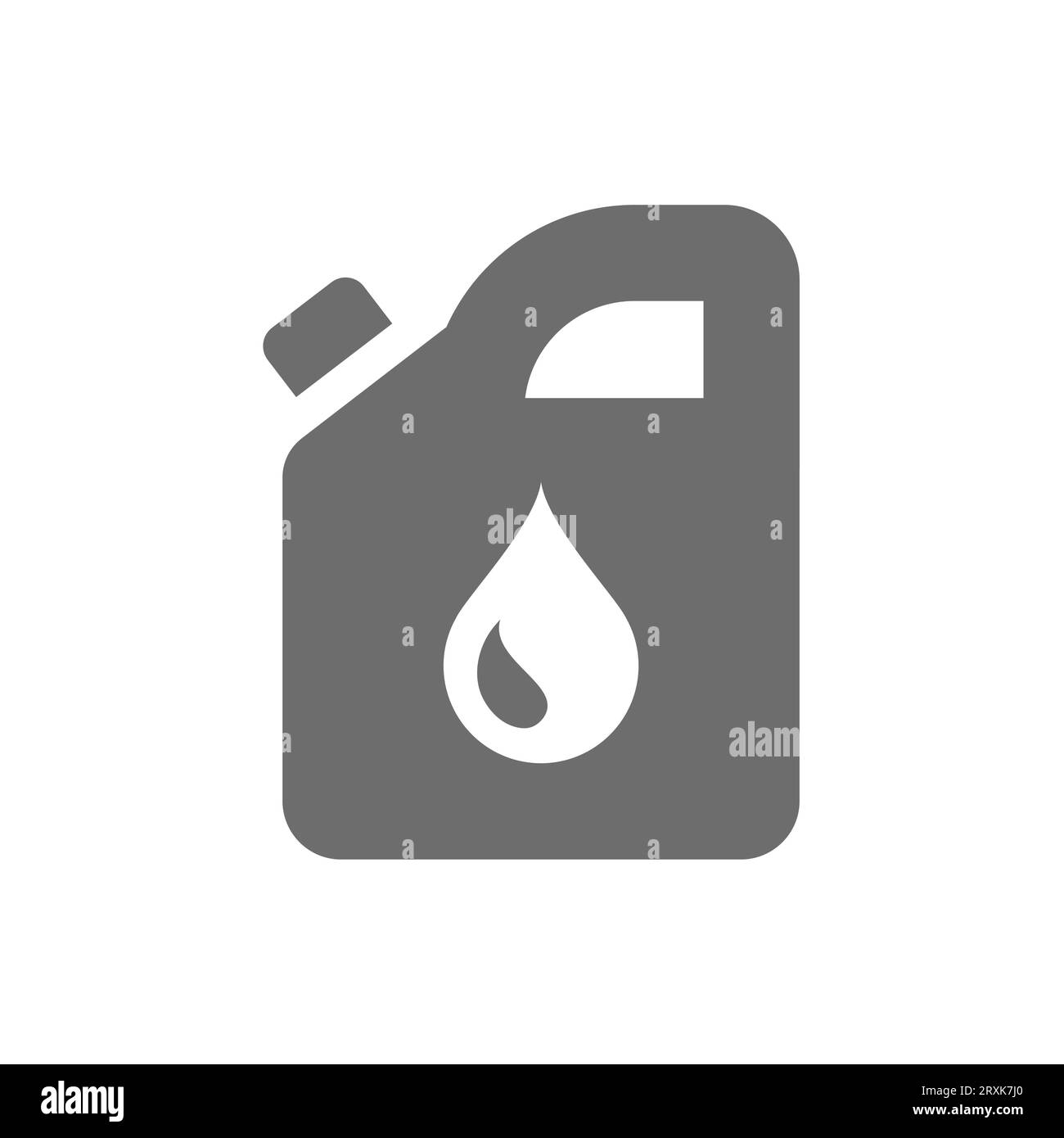 Réservoir d'huile avec icône de vecteur de chute. Gaz, ballon d'essence ou bouteille. Illustration de Vecteur