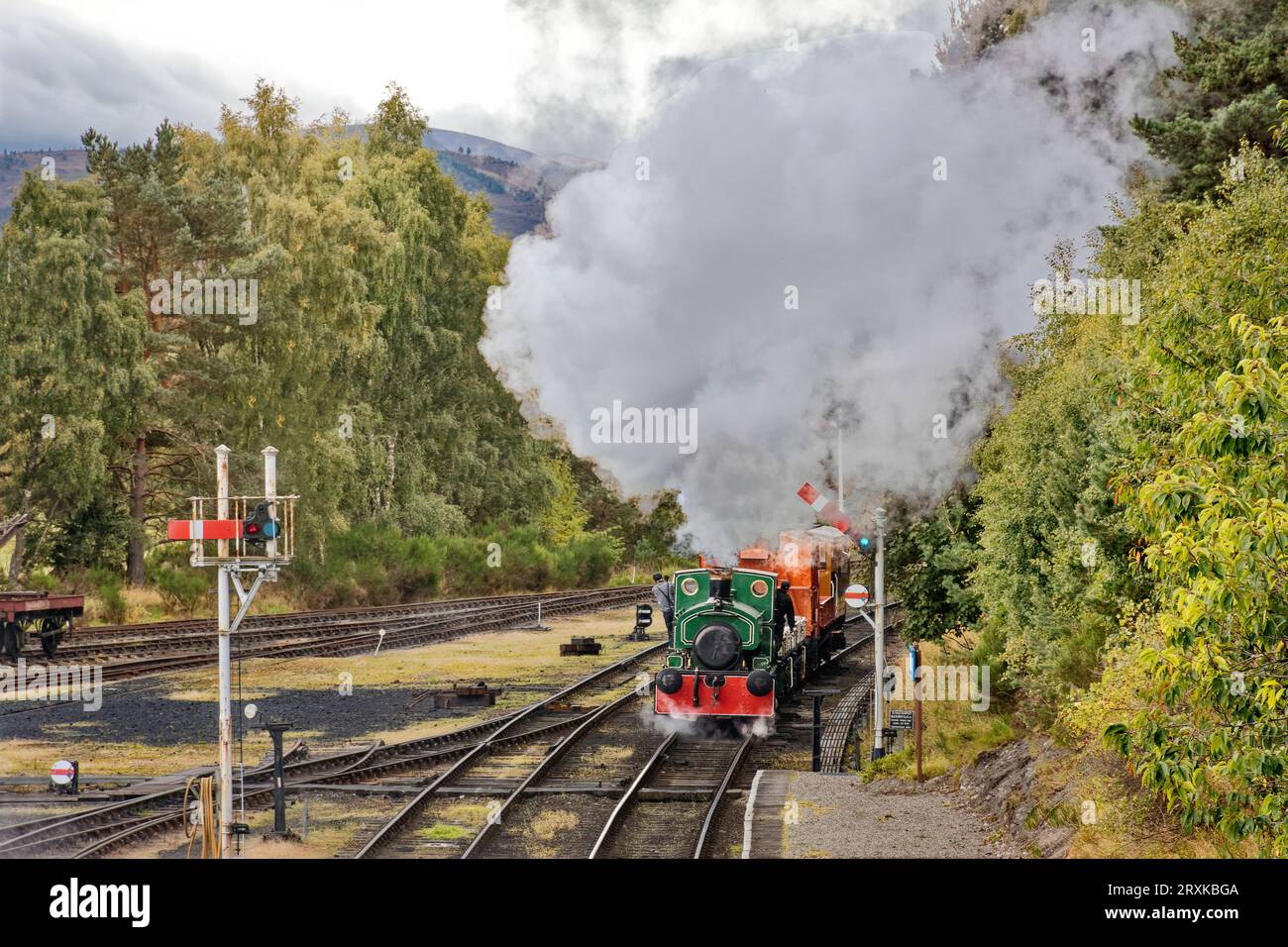 Bateau de Garten rallye vapeur nuage de vapeur du moteur vert bon Accord Banque D'Images