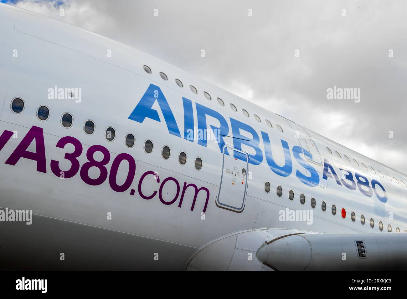 Airbus A380 au salon aéronautique de Paris 2017. Le Bourget, France - 23 juin 2017 Banque D'Images