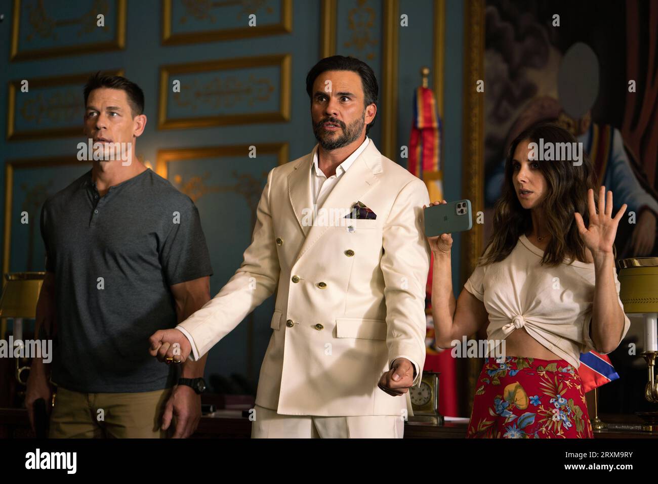 Freelance John Cena, Juan Pablo Raba & Alison Brie Banque D'Images