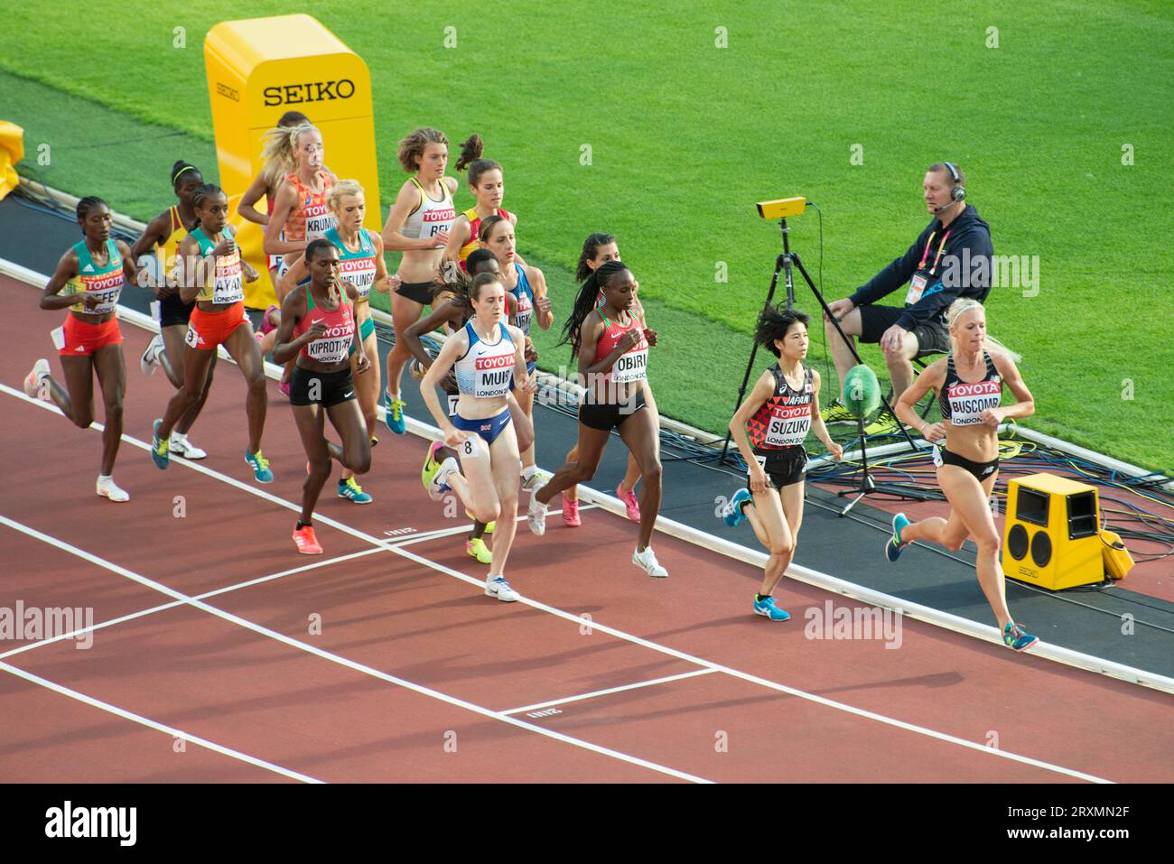 Femmes 5000 mètres - Londres 2017 Championnat du monde d'athlétisme Banque D'Images