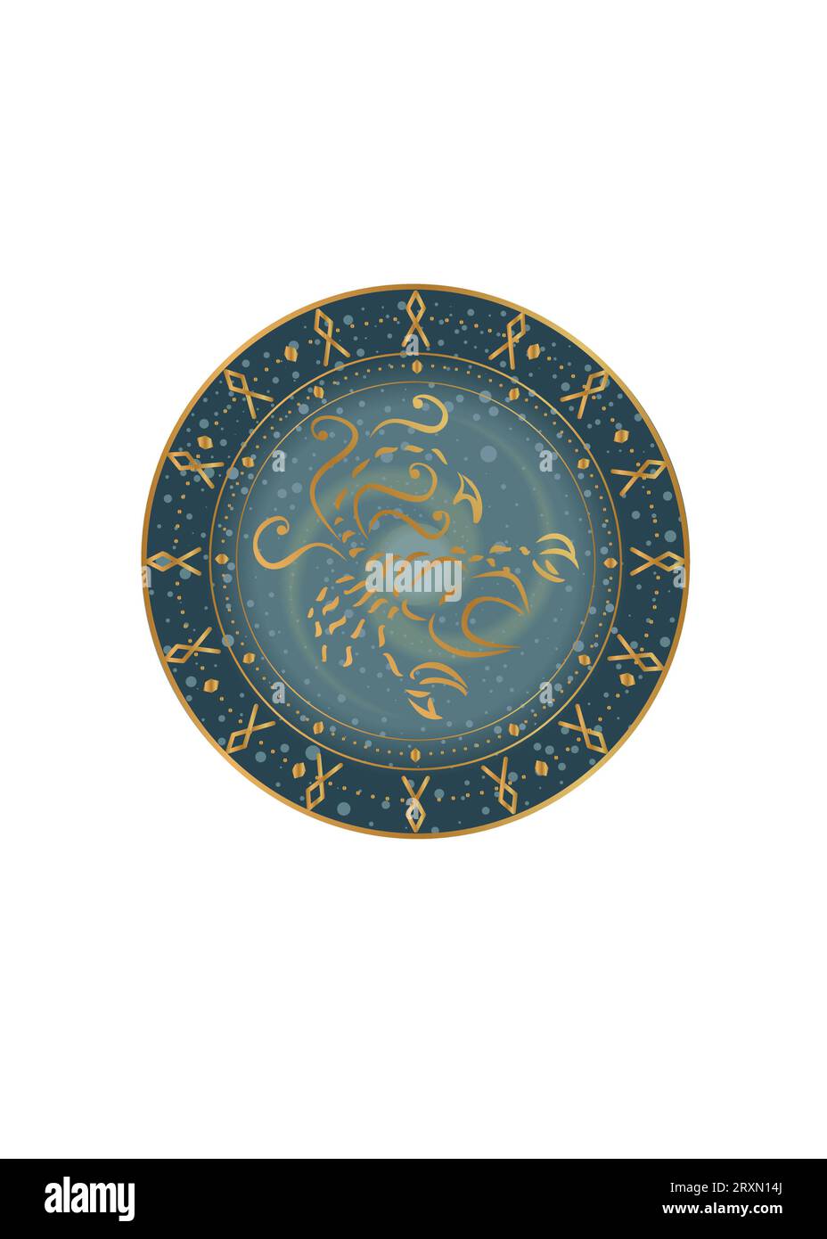 L'illustration - signe de zodiaque dans la couleur or. Illustration de Vecteur