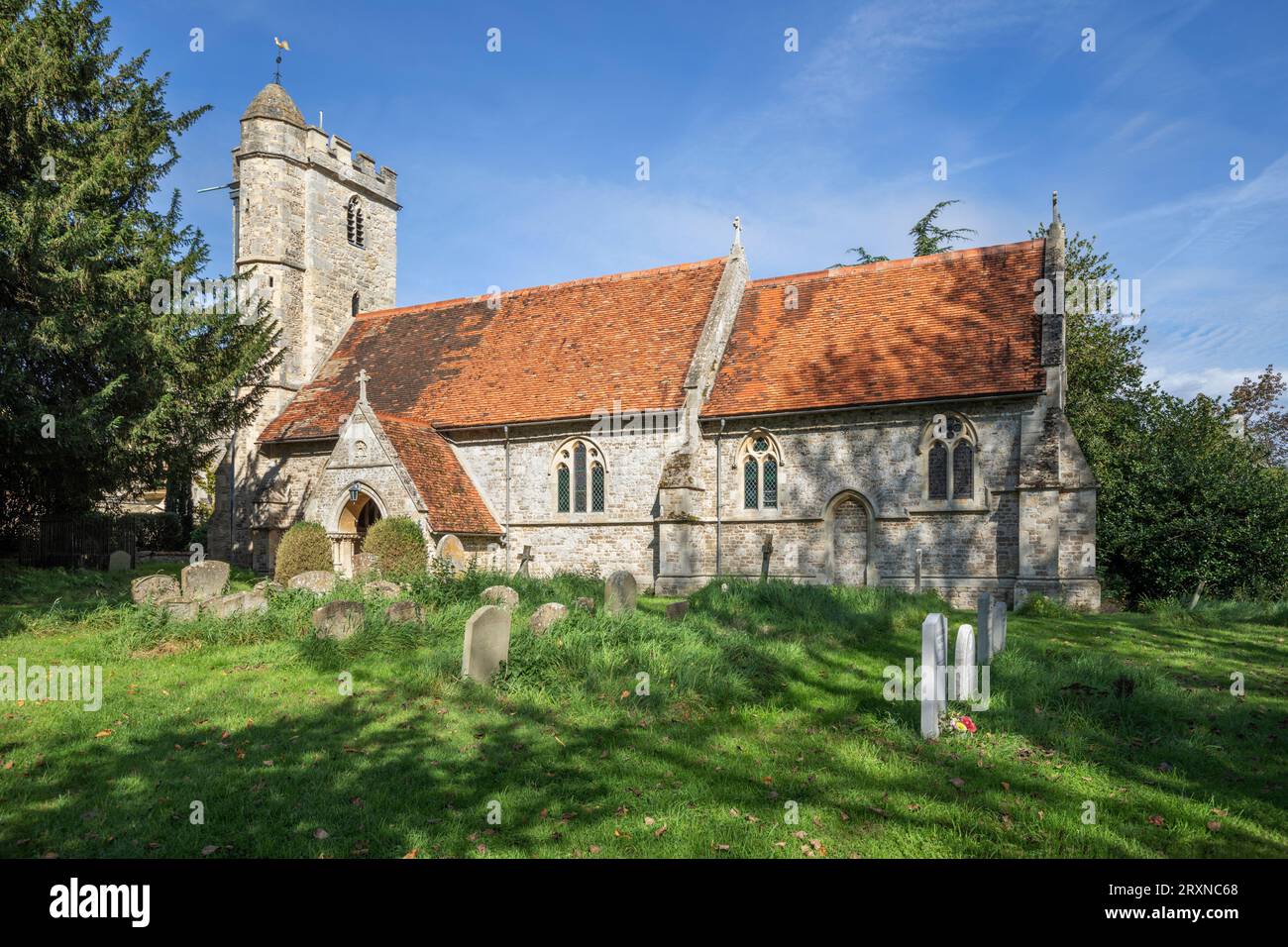 St Peter's Church, Little Wittenham, Oxfordshire, Angleterre, Royaume-Uni, Europe Banque D'Images