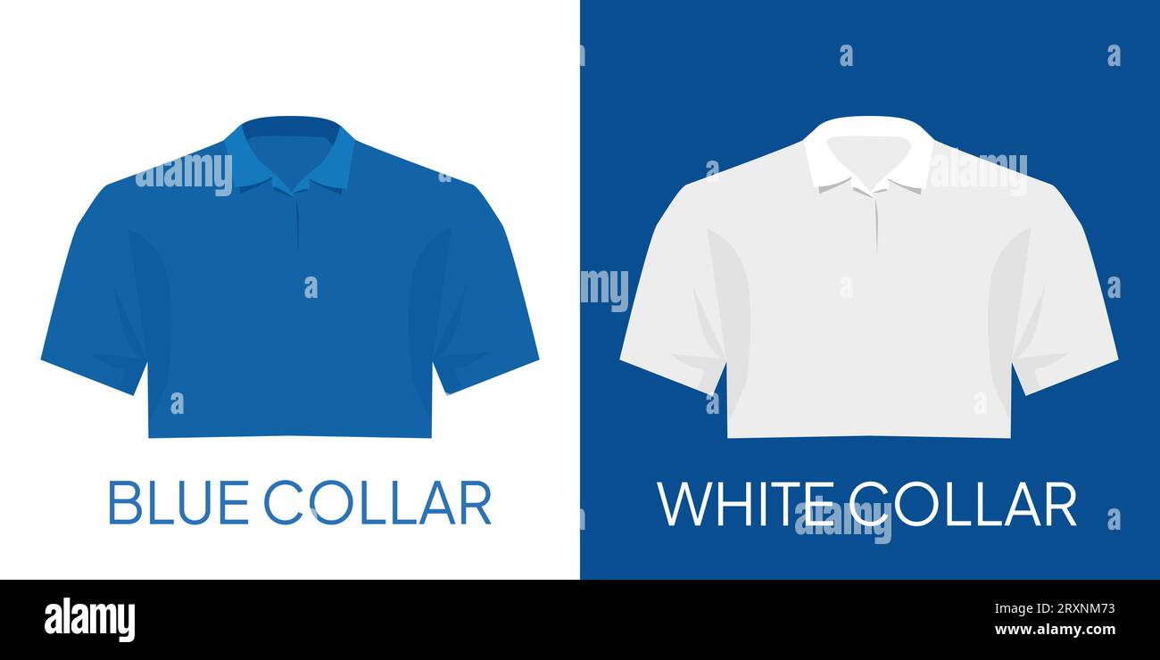 Cols bleus cols blancs en uniforme Illustration de Vecteur