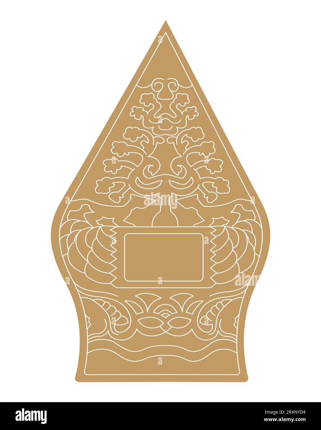 Motif de symbole Gunungan wayang dans le théâtre de marionnettes d'ombre Java Indonesia tradition Illustration de Vecteur