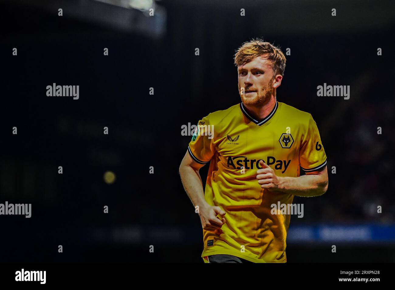 Tommy Doyle (20 Wolverhampton) lors du match du troisième tour de la Carabao Cup entre Ipswich Town et Wolverhampton Wanderers à Portman Road, Ipswich le mardi 26 septembre 2023. (Photo : Kevin Hodgson | MI News) crédit : MI News & Sport / Alamy Live News Banque D'Images