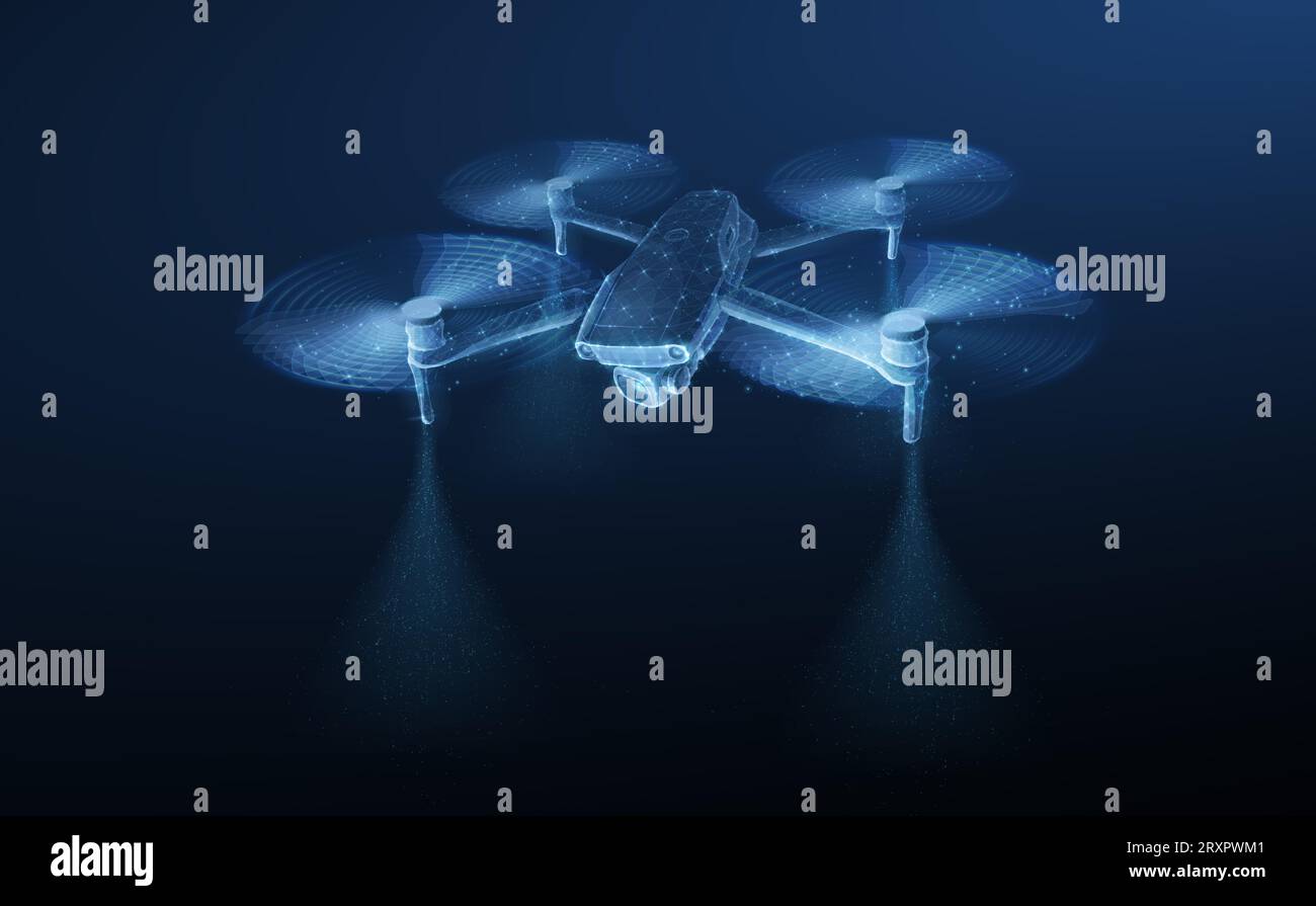Illustration 3D moderne. Agriculture drone dans un style moderne Illustration de Vecteur