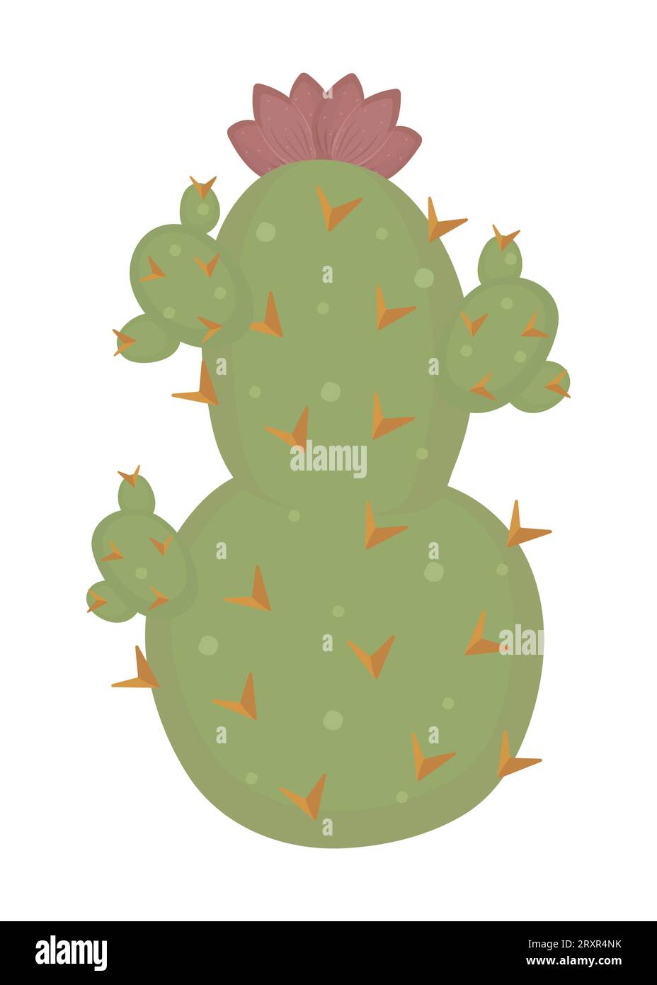 Cactus mexicain fait dans le style Boho, illustration vectorielle de couleur de l'ouest sauvage Illustration de Vecteur