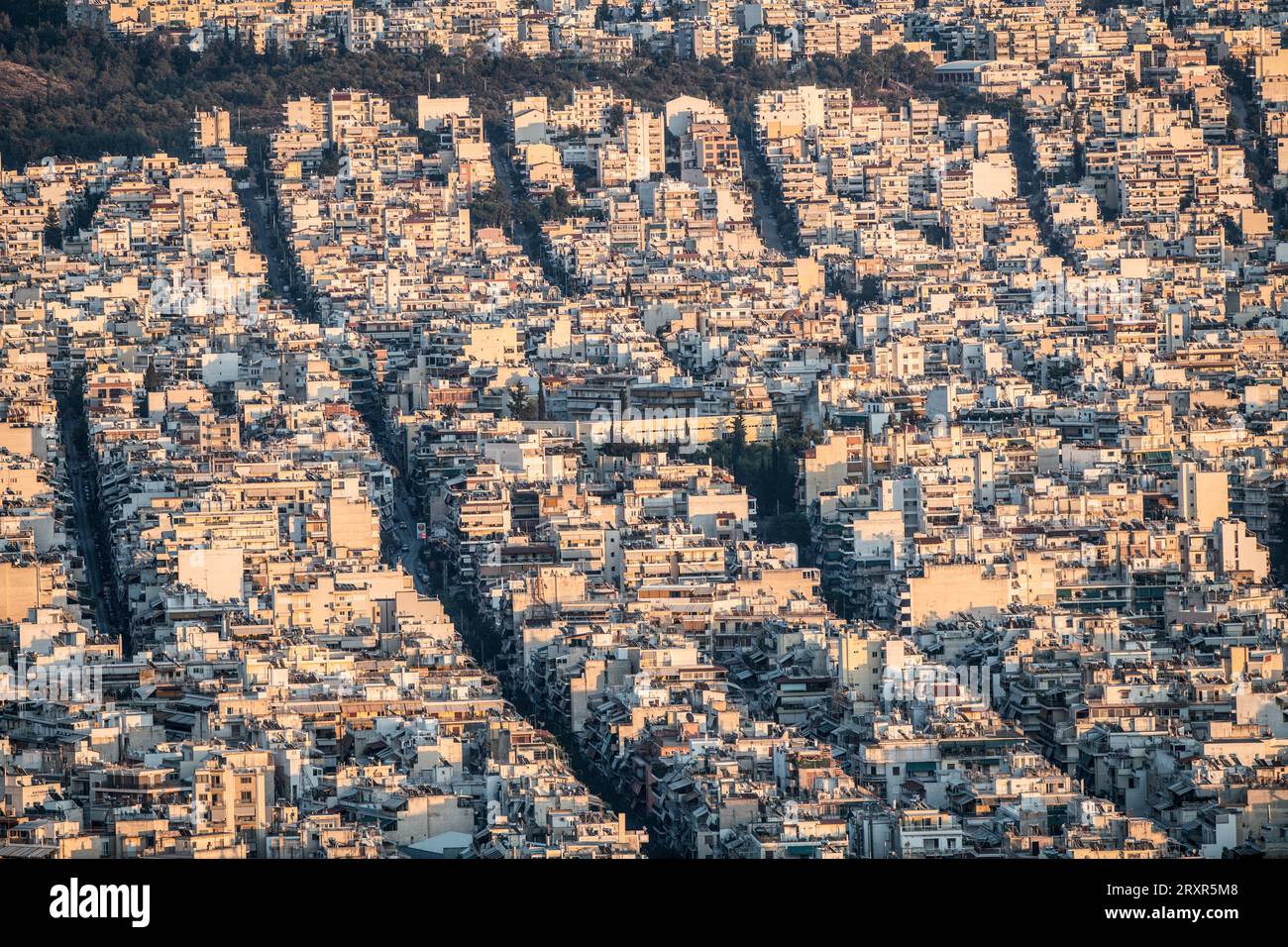 Athènes : vue panoramique depuis le mont Lycabette. Grèce Banque D'Images