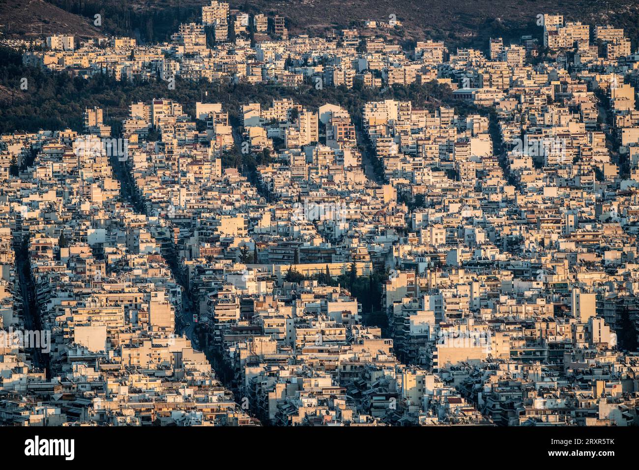 Athènes : vue panoramique depuis le mont Lycabette. Grèce Banque D'Images