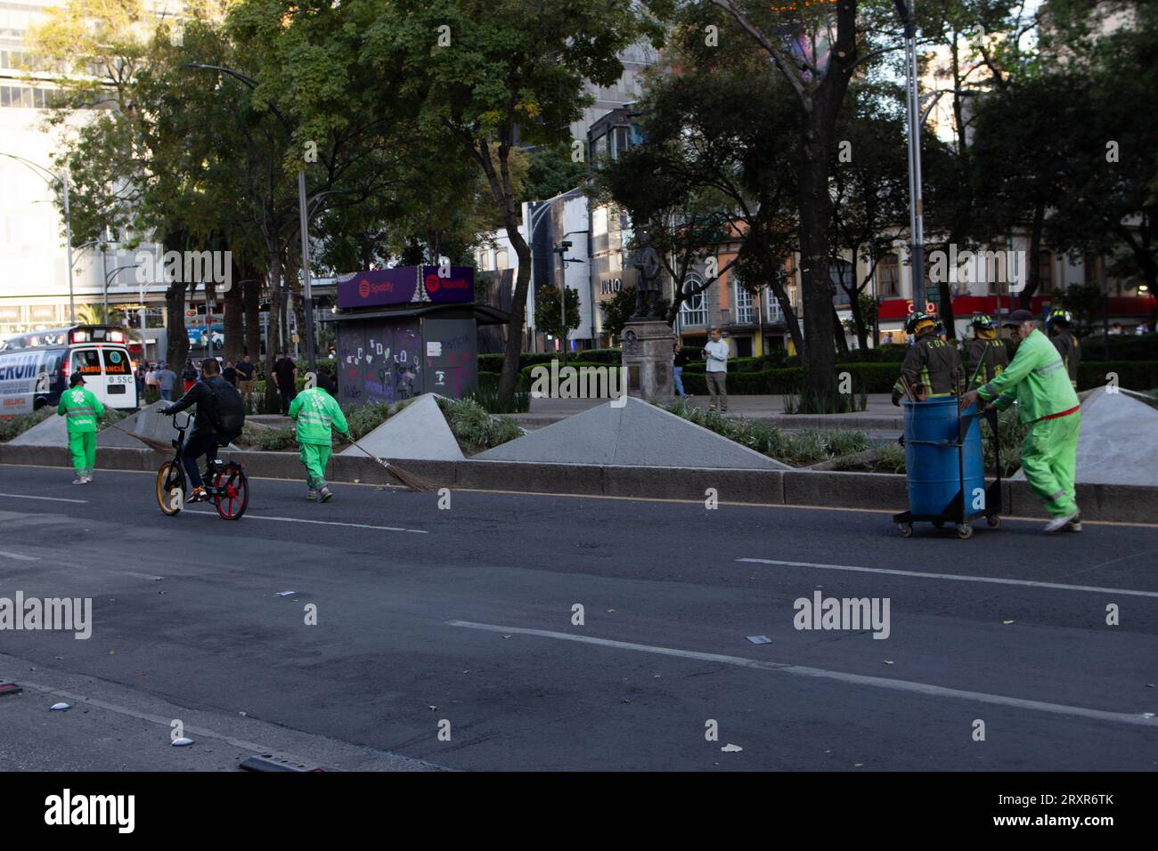 Manifestations à Mexico à l'occasion du 9e anniversaire des 43 étudiants disparus d'Ayotzinapa. 26 septembre 2023 Ciudad Mexico Banque D'Images