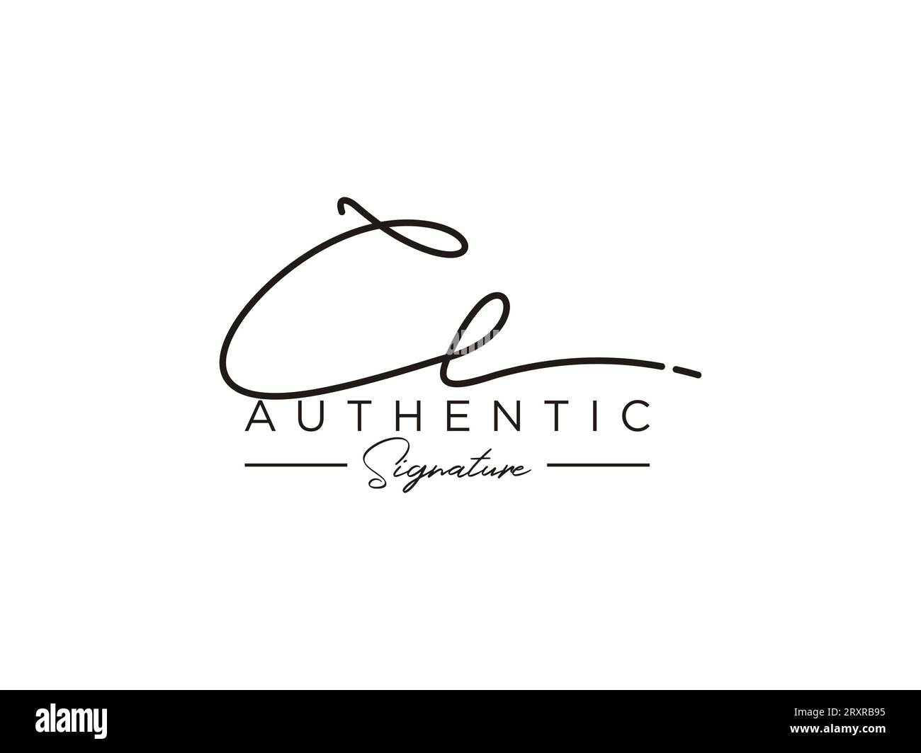 Modèle de logo de signature ce Vector. Illustration de Vecteur