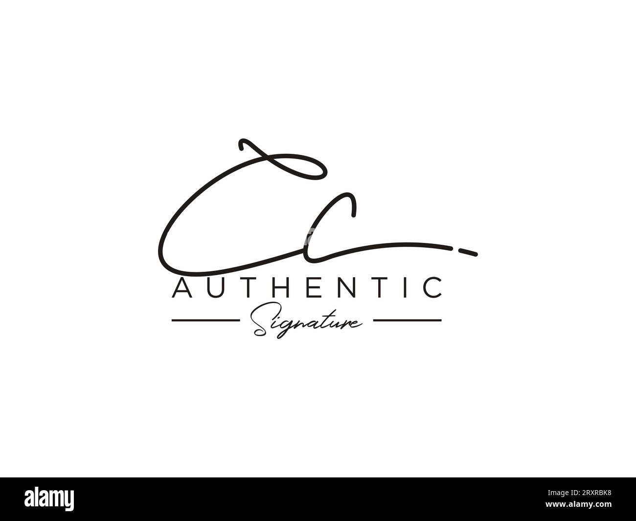 VECTEUR de modèle DE logo DE signature CC. Illustration de Vecteur
