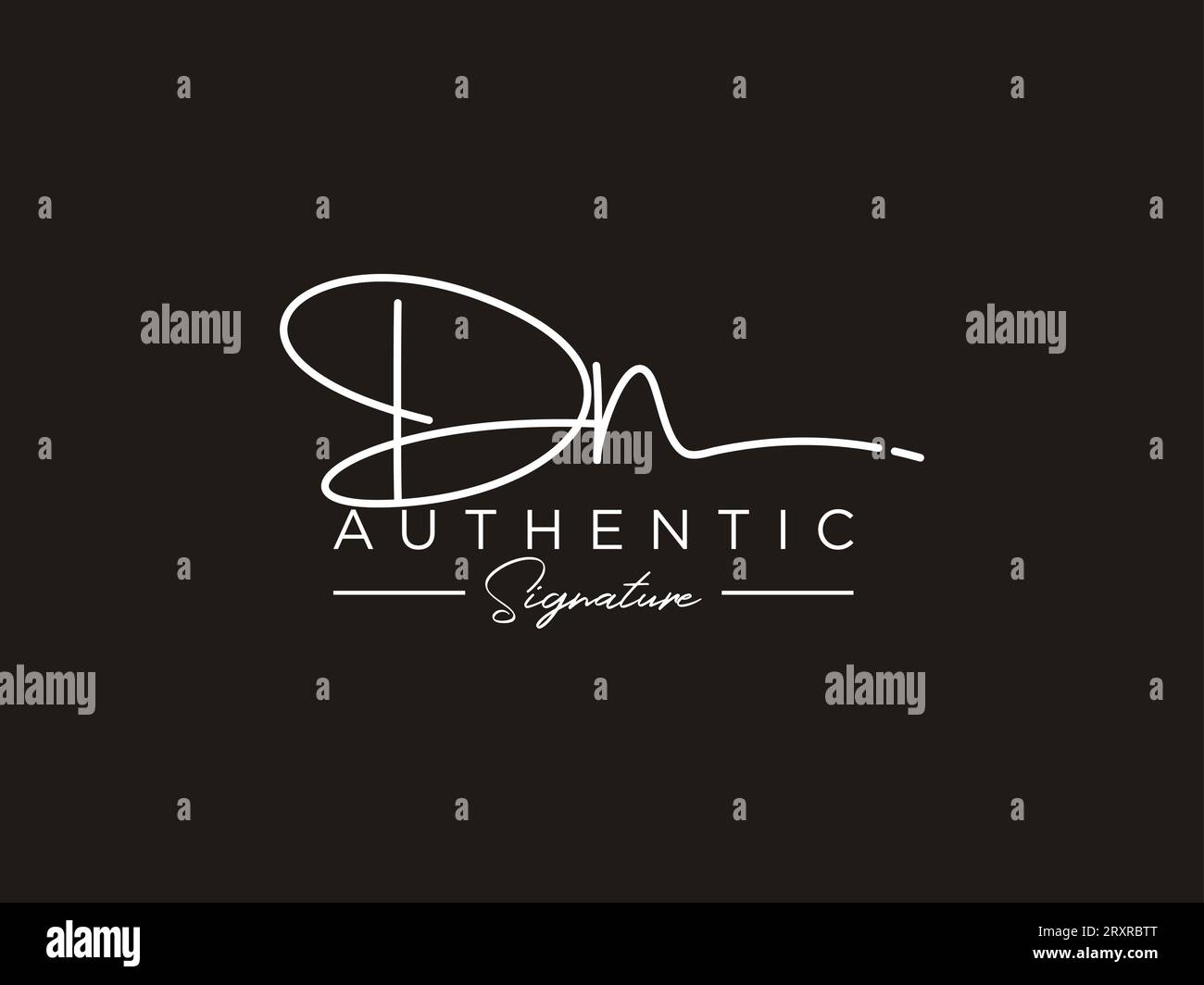 DN Signature logo modèle Vector. Illustration de Vecteur