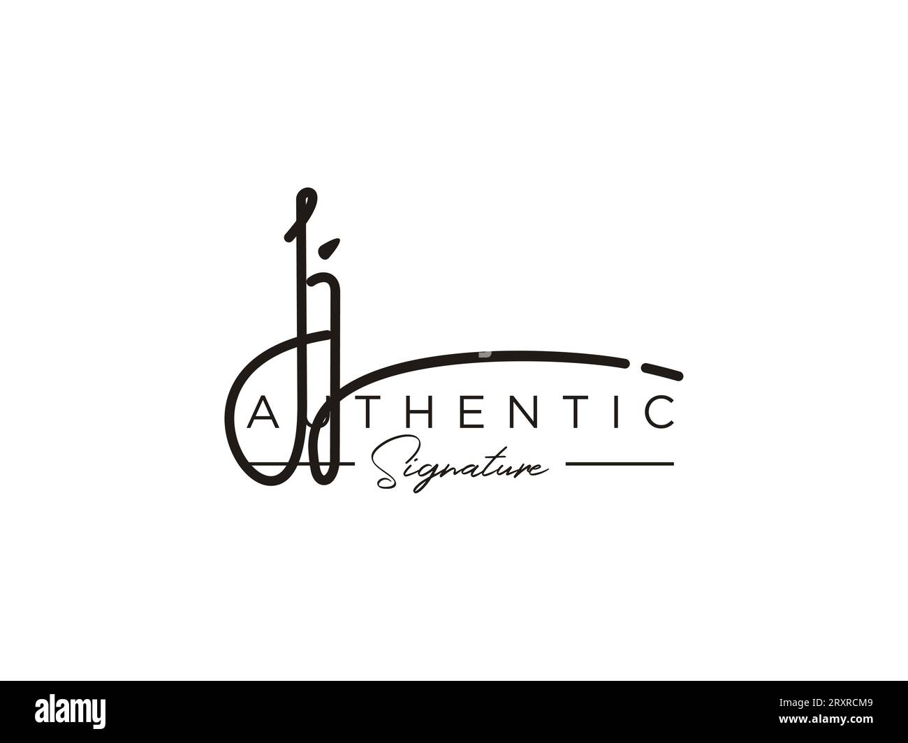 Modèle de logo Signature JJ Vector. Illustration de Vecteur