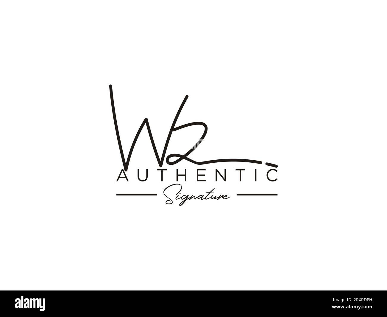 WZ Signature logo Template Vector. Illustration de Vecteur