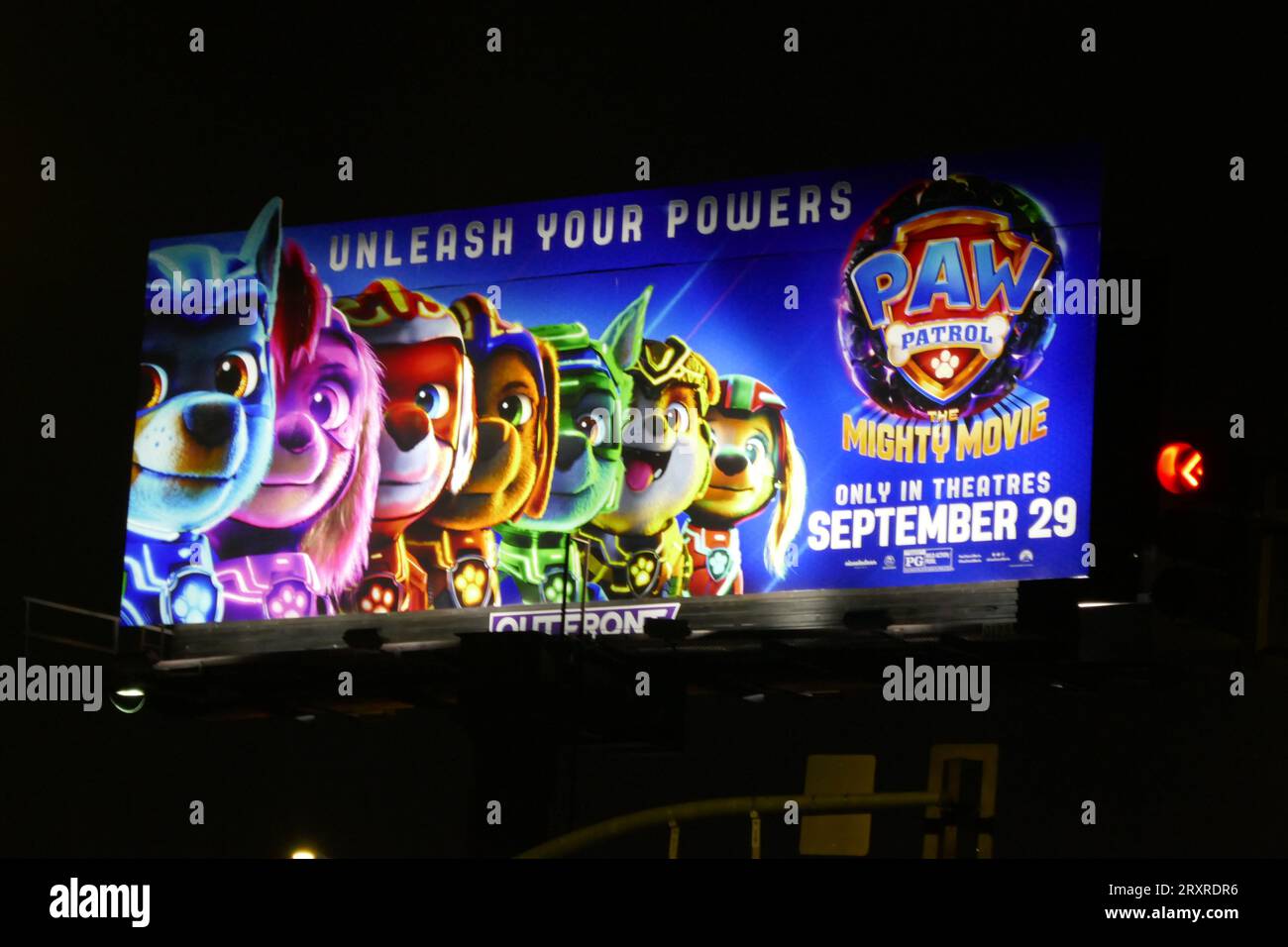 Los Angeles, Californie, États-Unis 22 septembre 2023 Paw Patrol Mighty film Billboard le 22 septembre 2023 à Los Angeles, Californie, États-Unis. Photo de Barry King/Alamy stock photo Banque D'Images