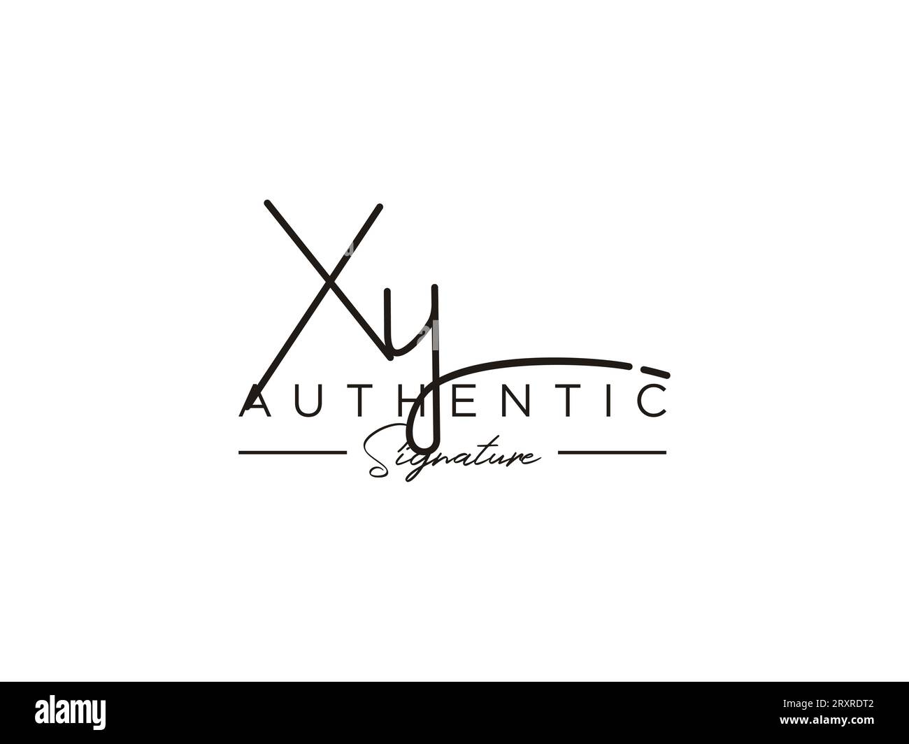 Modèle de logo XY Signature Vector. Illustration de Vecteur