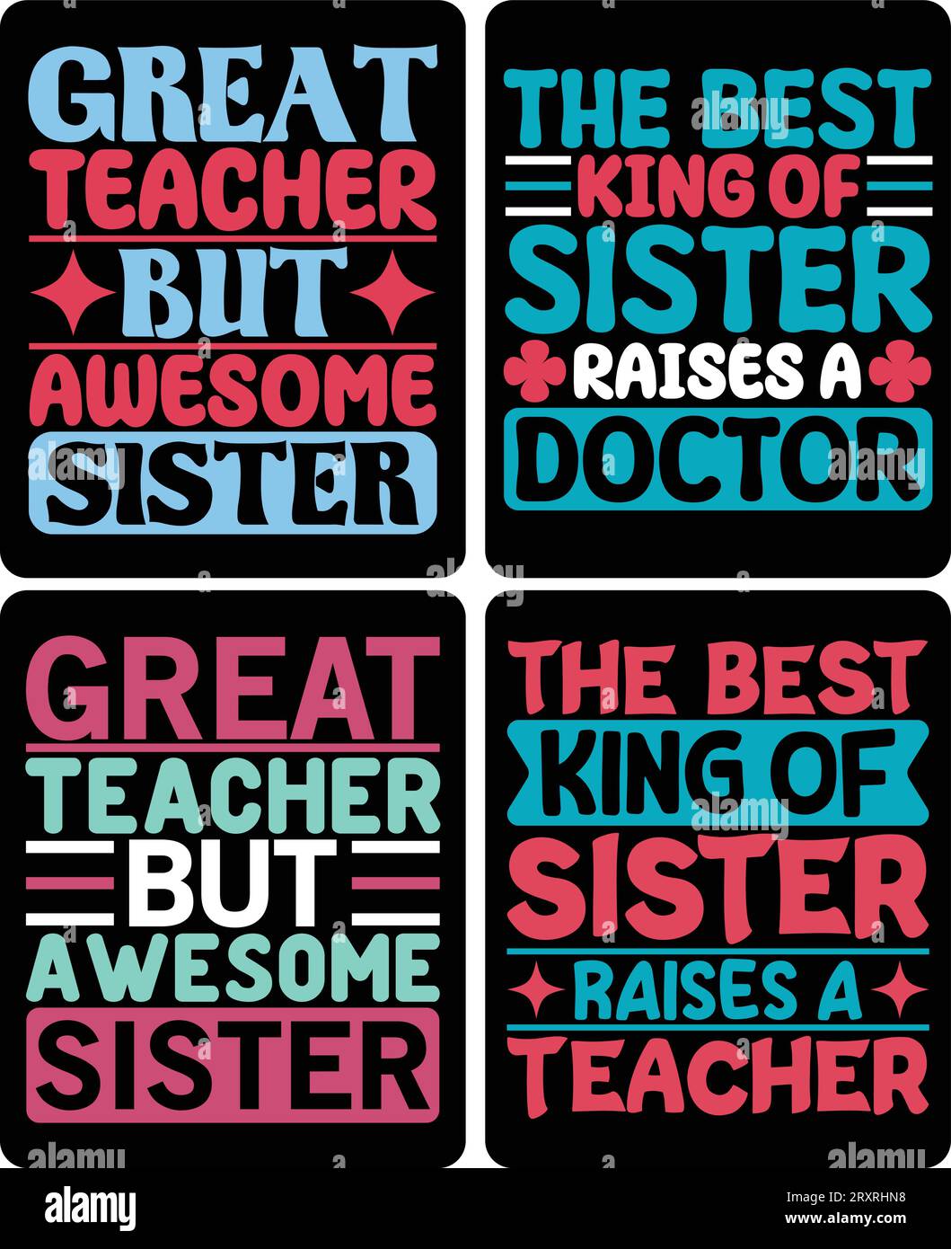 SISTER T SHIRT DESIGN si vous voulez, vous pouvez l'utiliser à d'autres fins comme la conception de tasse, la conception d'autocollant, la conception de bouteille d'eau et etc Illustration de Vecteur