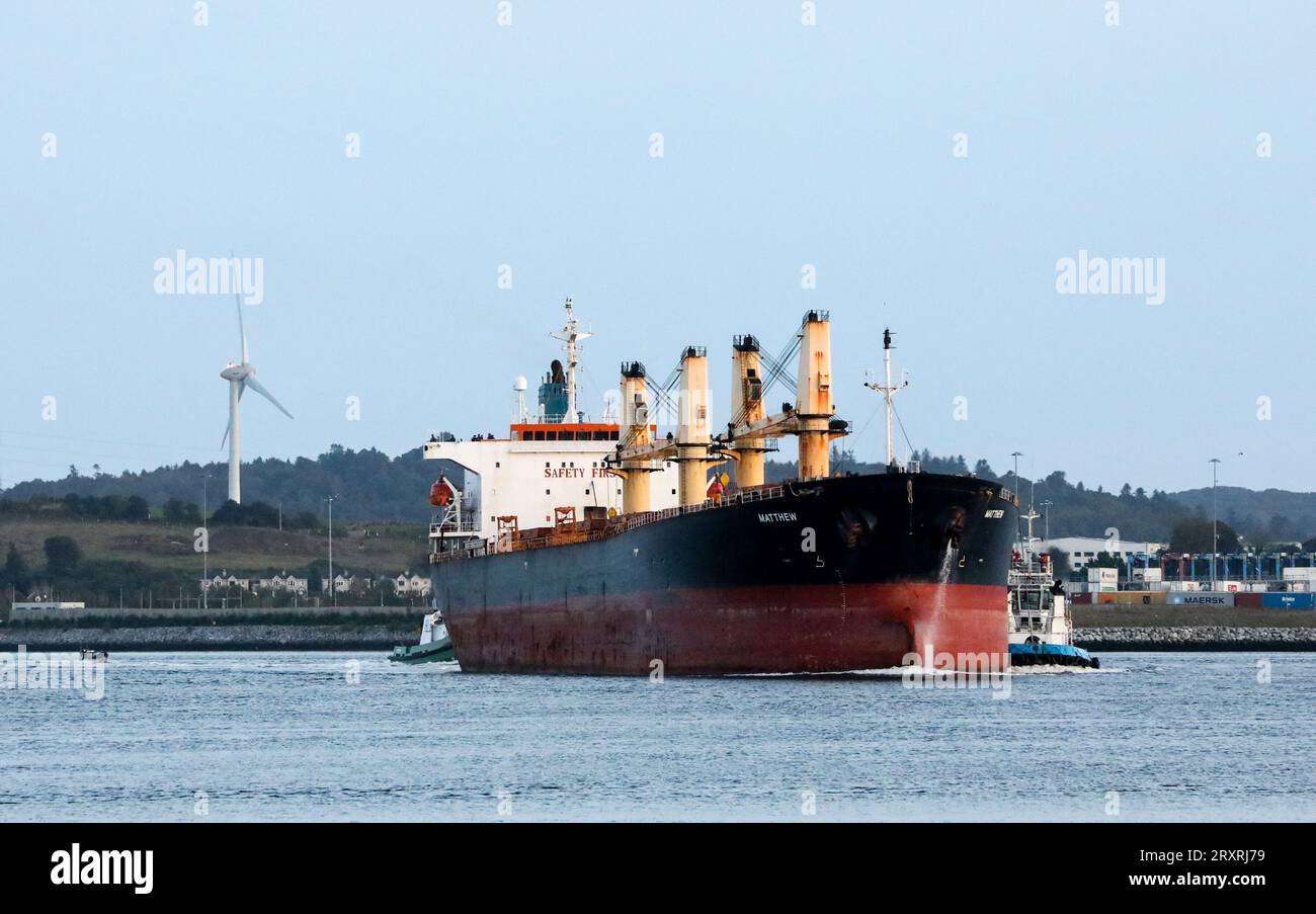 Marino Point Cork Irlande 26 Septembre 2023 Le Vraquier MV Matthew marino-point-cork-irlande-26-septembre-2023-le-vraquier-mv-matthew