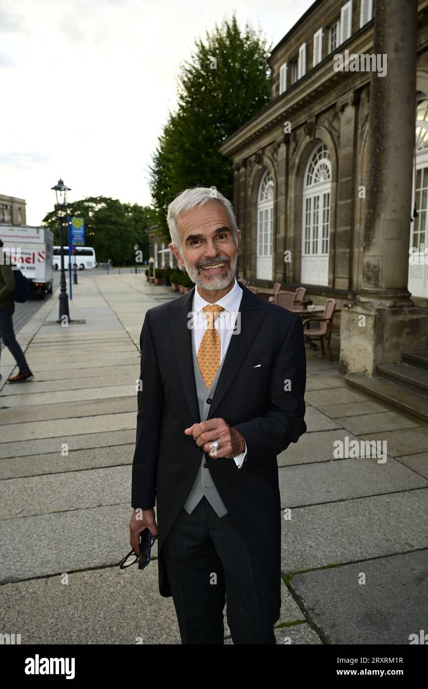 Friedrich Wilhelm Prinz von Sachsen beim Empfang anlässlich der Trauung von Maria Teresita Prinzessin von Sachsen und Graf Beryl Alexandre de Saporta Banque D'Images