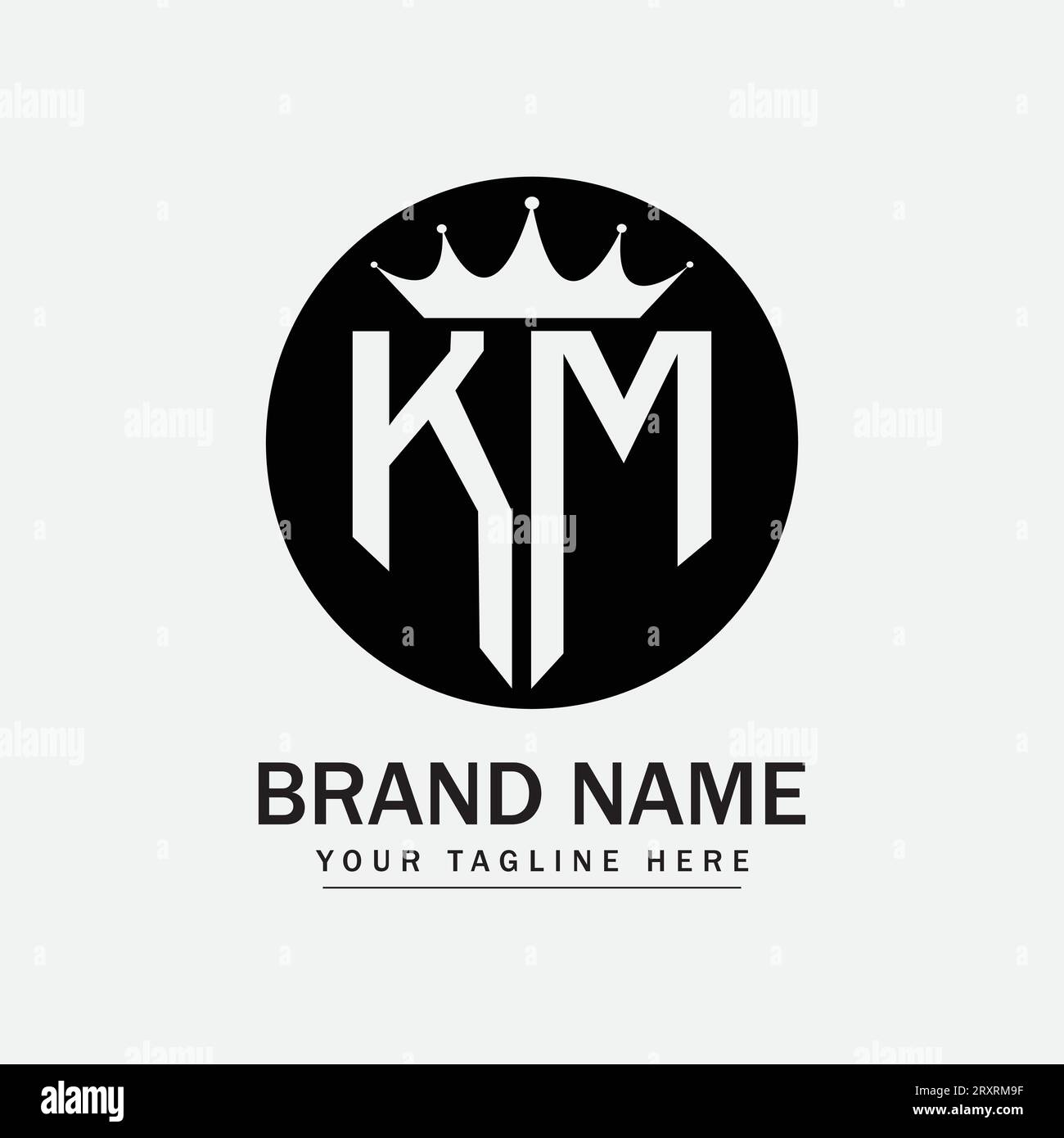 Logo KM avec format vectorisé. entreprise, nom, marque Illustration de Vecteur