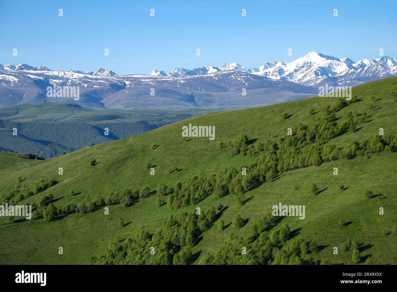 Journée d'été dans la région d'Elbrus. Kabardino-Balkarie Banque D'Images