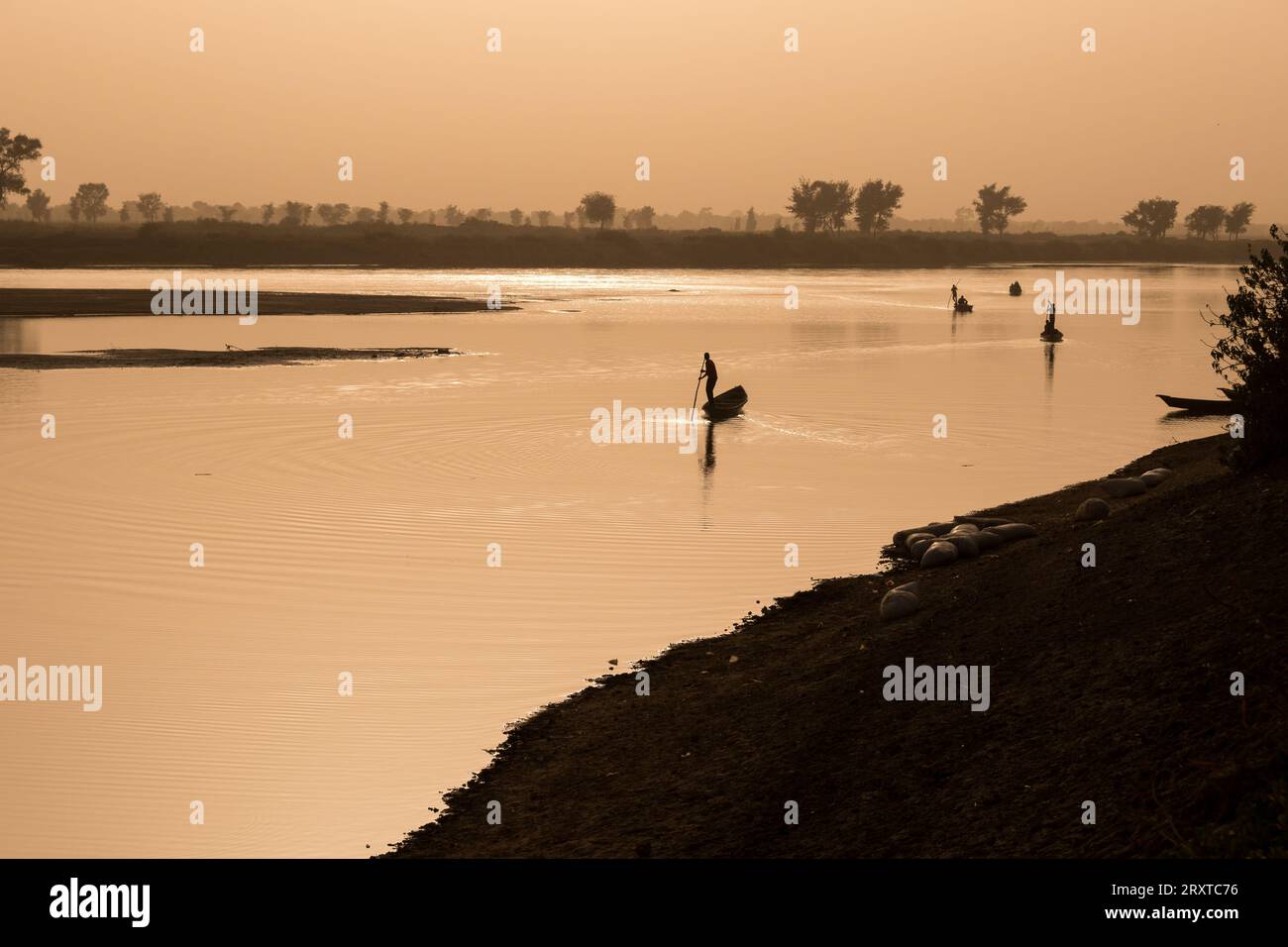 Rivière Logone, Tchad, Afrique centrale Banque D'Images