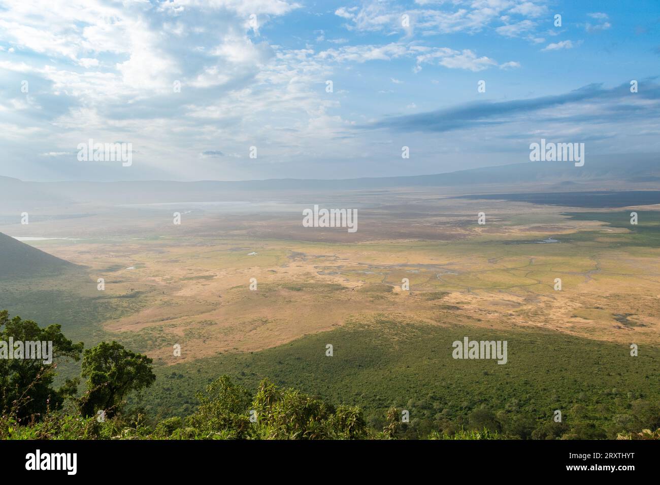 Le cratère du Ngorongoro, en Tanzanie, l'Afrique Banque D'Images