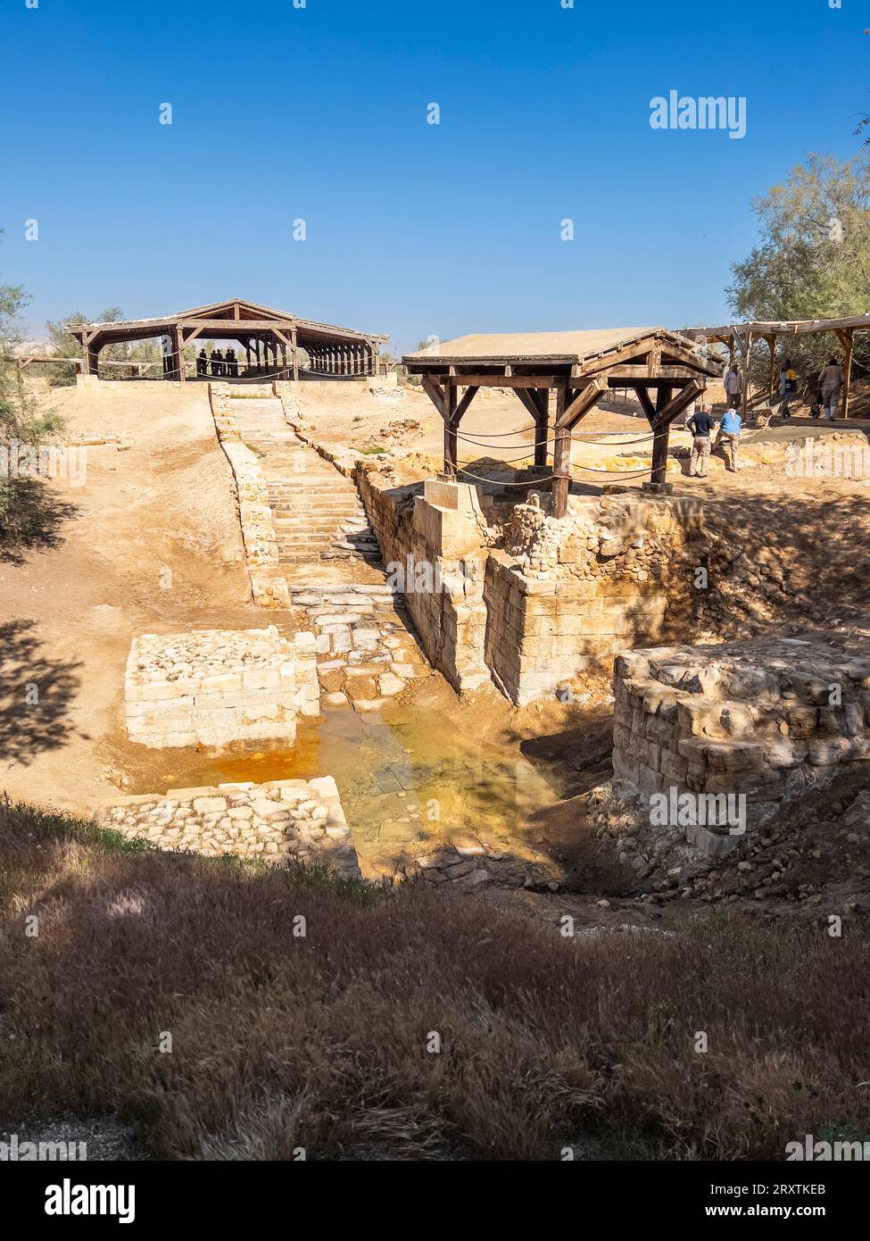 Al-Maghtas (Béthanie au-delà du Jourdain), le site où Jésus aurait été baptisé par Jean-Baptiste, Jordanie, Moyen-Orient Banque D'Images