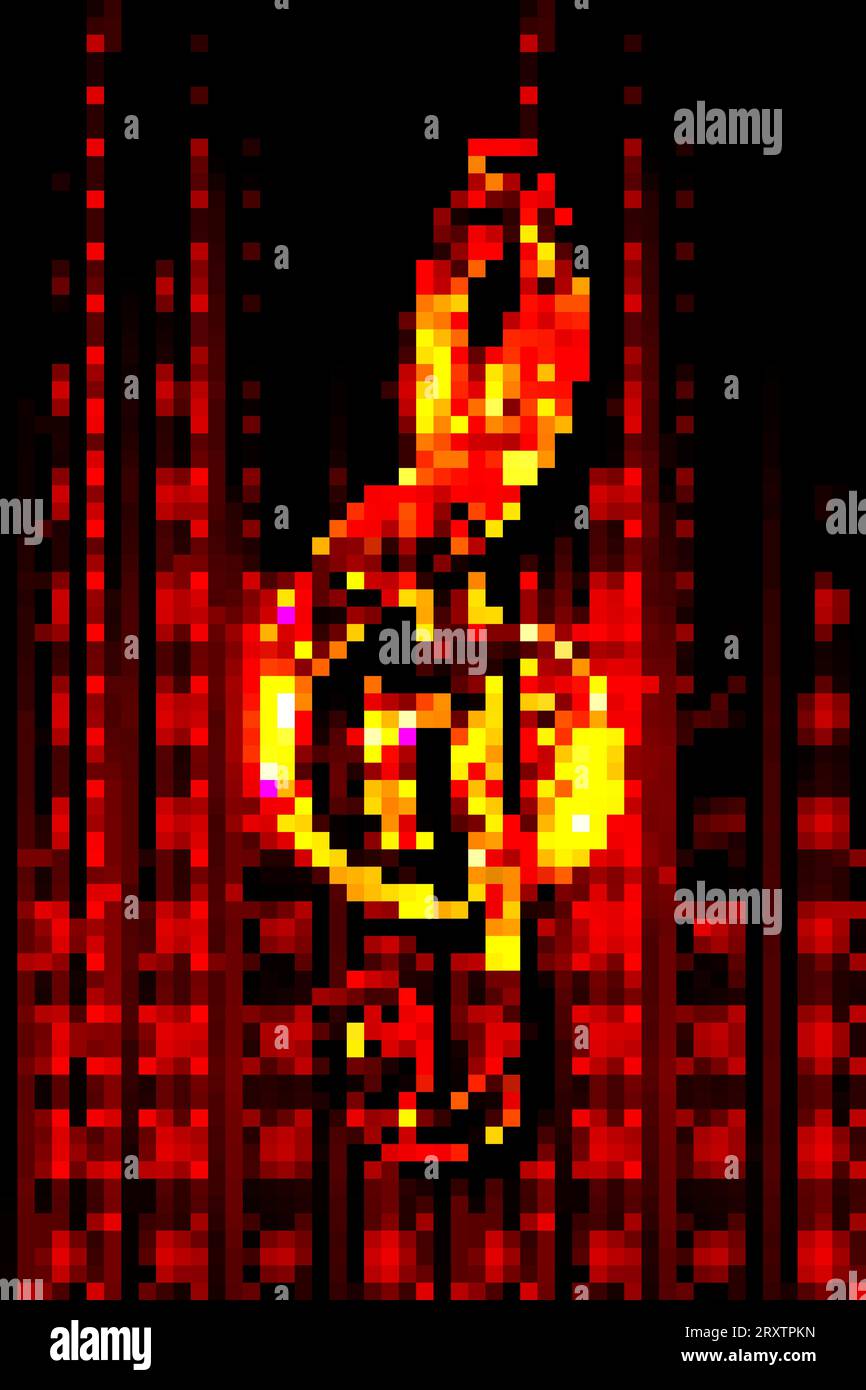 Clef aiguë dorée sur le fond d'un rideau rouge. Illustration vectorielle Illustration de Vecteur