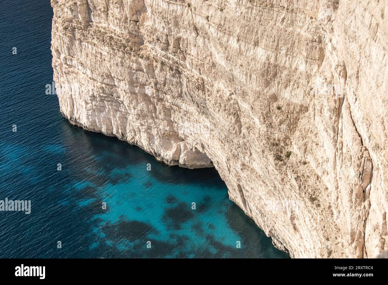 Falaises de l'île de Gozo, Malte Banque D'Images