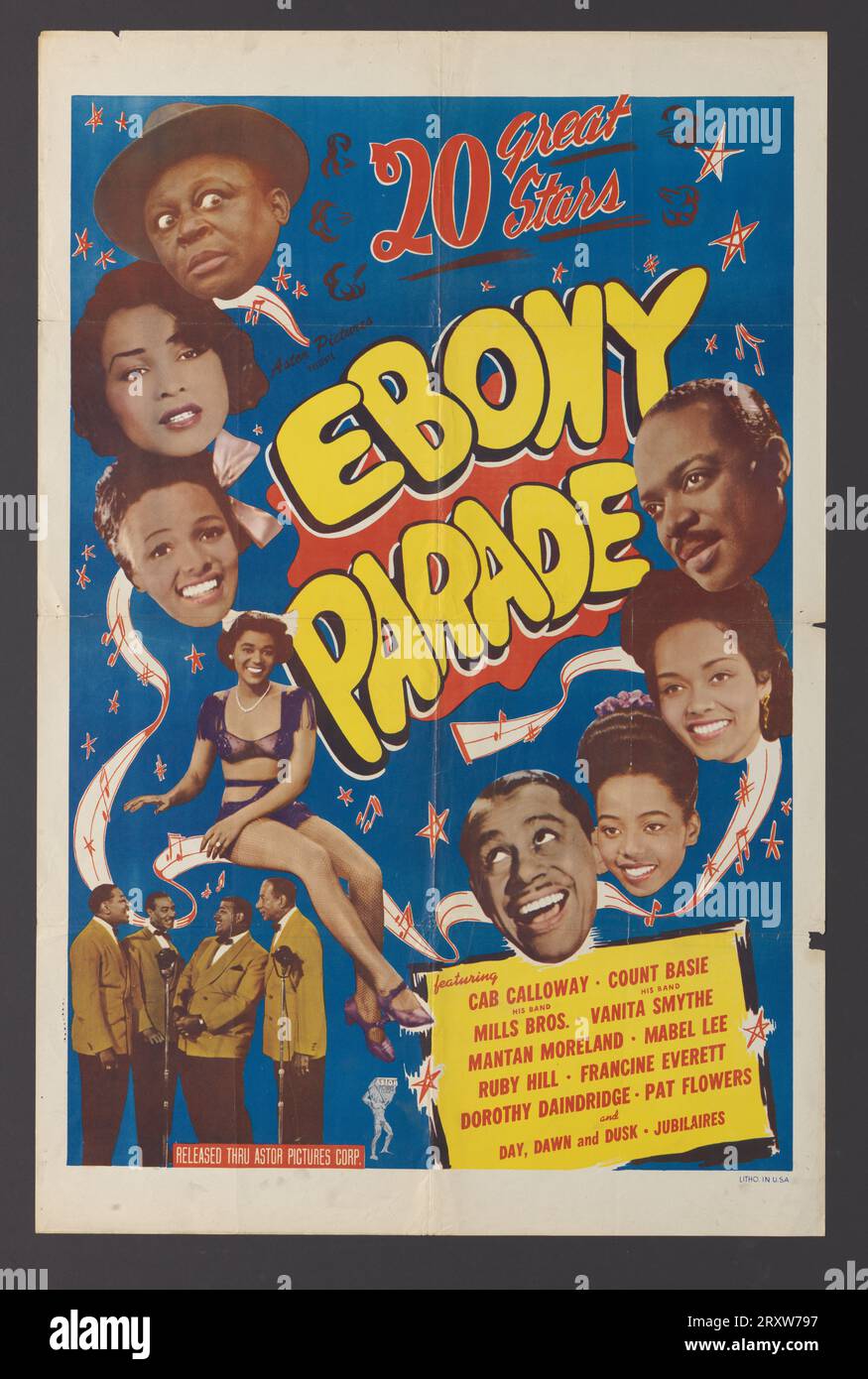 Affiche pour Ebony Parade 1947 Banque D'Images