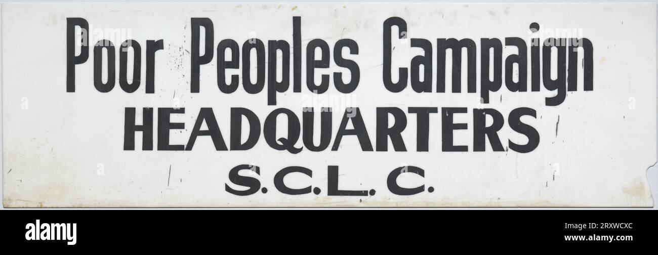 Signe pour le siège de la campagne des pauvres 1968 Banque D'Images