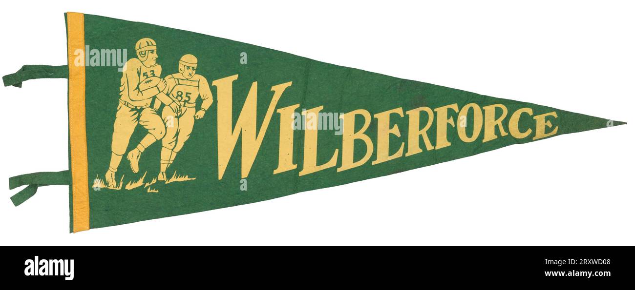 Fanion pour Wilberforce University football des années 1940 à 1950 Banque D'Images