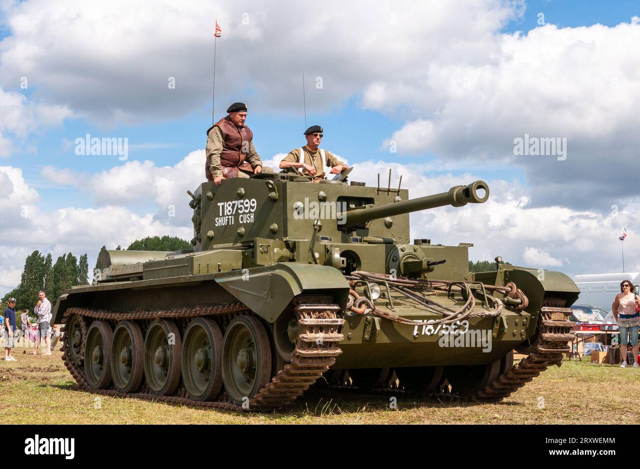 Char Cromwell, officiellement Tank, Cruiser, Mk VIII, Cromwell (A27M) en exposition lors d'un événement militaire à Damyns Hall, Essex, Royaume-Uni. Char britannique de la Seconde Guerre mondiale Banque D'Images