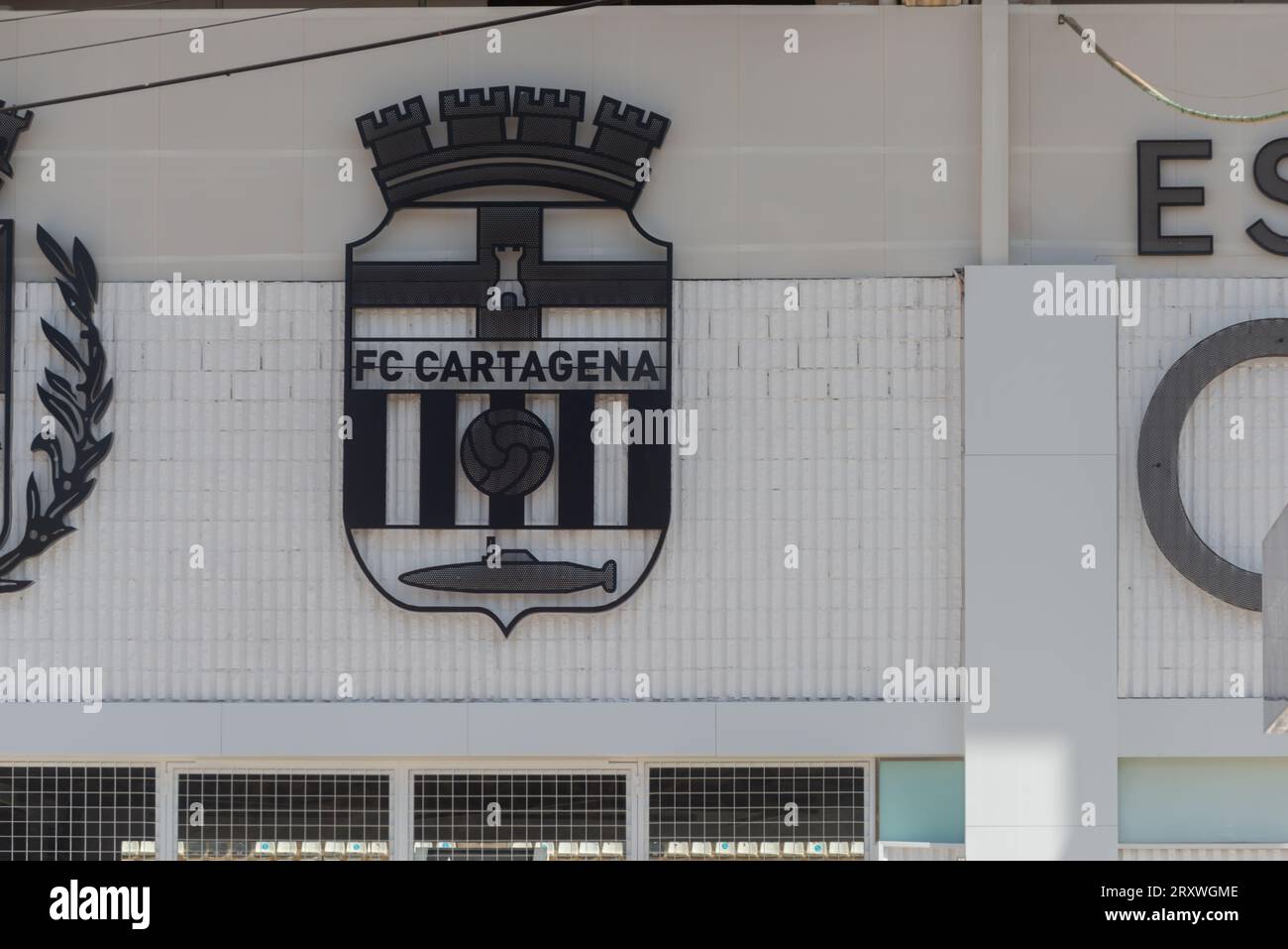 CARTAGENA, ESPAGNE - 19 SEPTEMBRE 2022 Stade polyvalent dans la ville balnéaire touristique de Cartagena en Espagne avec une capacité de 15 105 spectateurs Banque D'Images