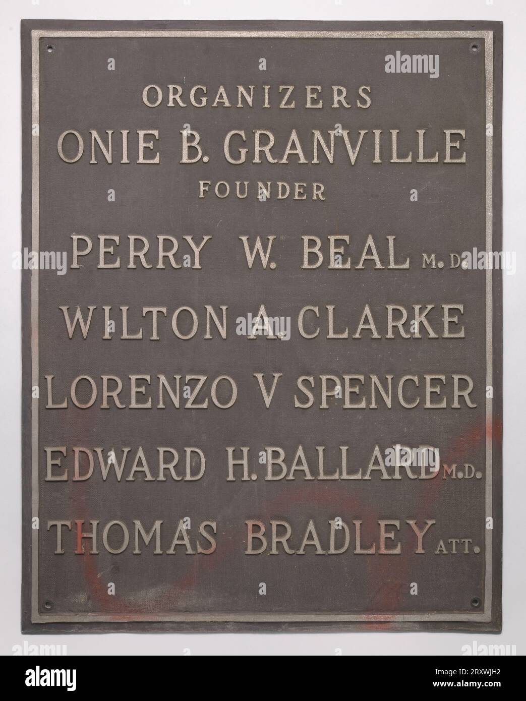 Plaque de base de la Banque des Finances 1964 Banque D'Images