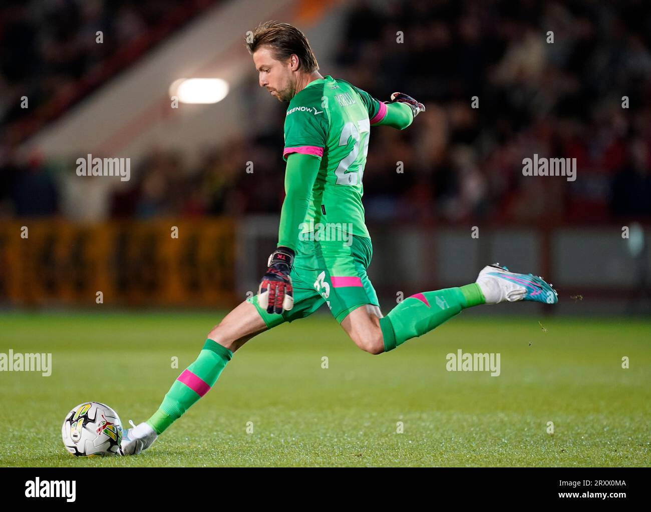 Tim Krul, gardien de but de Luton Town, lors du match de troisième tour de la Carabao Cup à St James Park, Exeter. Date de la photo : mardi 26 septembre 2023. Banque D'Images