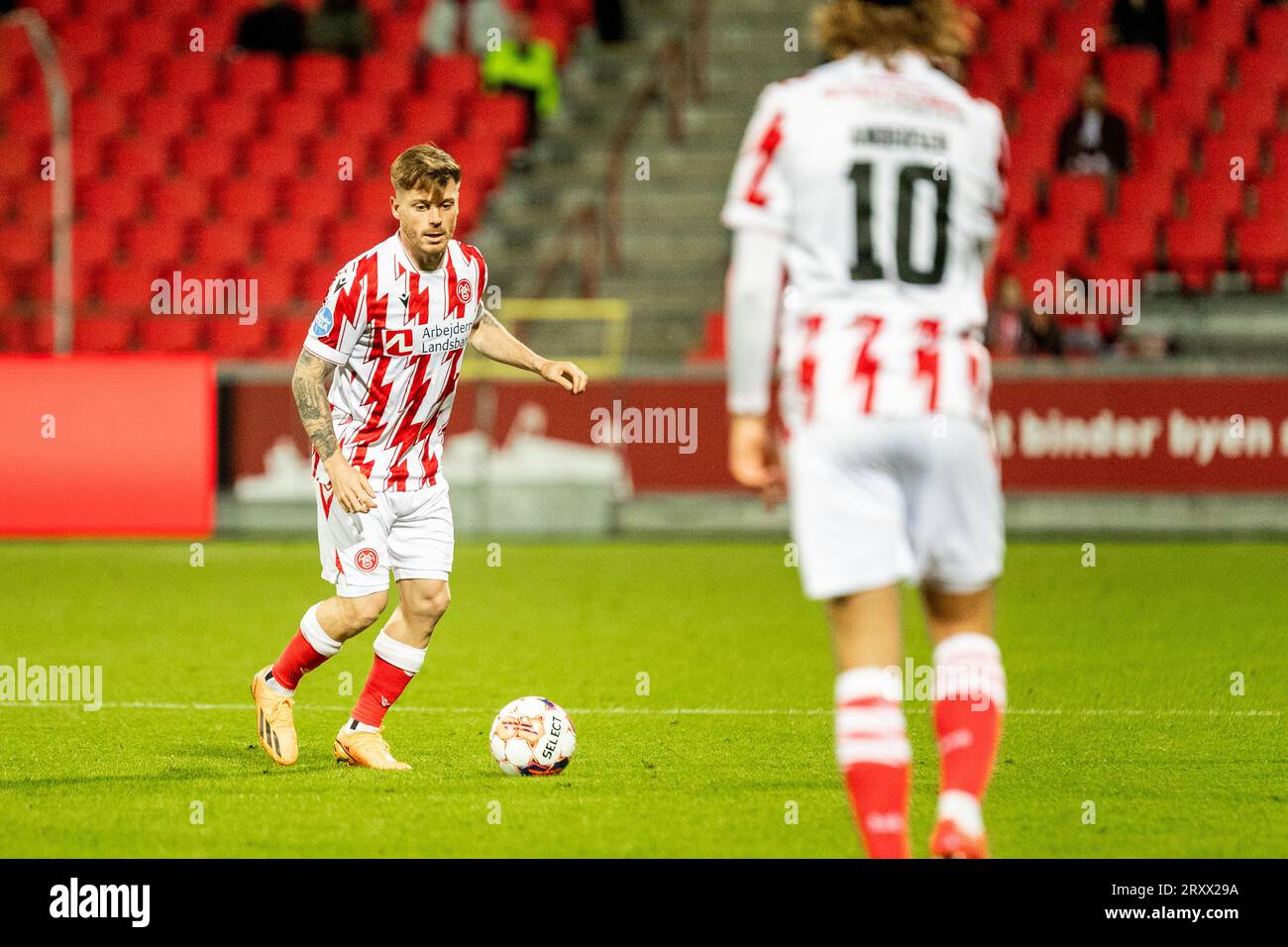 Aalborg, Danemark. 26 septembre 2023. Diego Caballo (15) d'Aalborg BK vu lors du match Oddset Pokalen entre Aalborg BK et FC Fredericia à Aalborg Portland Park à Aalborg. (Crédit photo : Gonzales photo - Balazs Popal). Banque D'Images