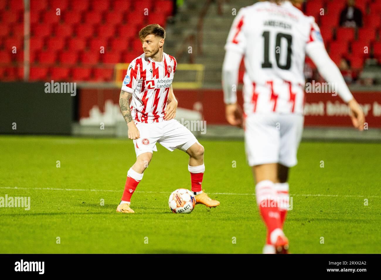 Aalborg, Danemark. 26 septembre 2023. Diego Caballo (15) d'Aalborg BK vu lors du match Oddset Pokalen entre Aalborg BK et FC Fredericia à Aalborg Portland Park à Aalborg. (Crédit photo : Gonzales photo - Balazs Popal). Banque D'Images
