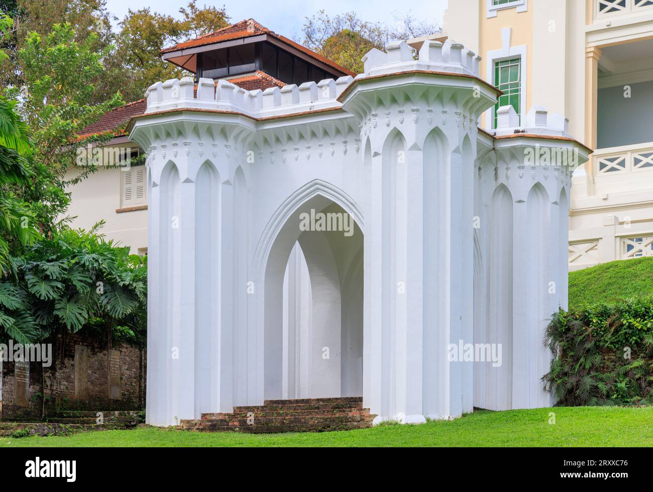 Mémorial à James Brooke Napier, fort Canning Park, Singapour Banque D'Images