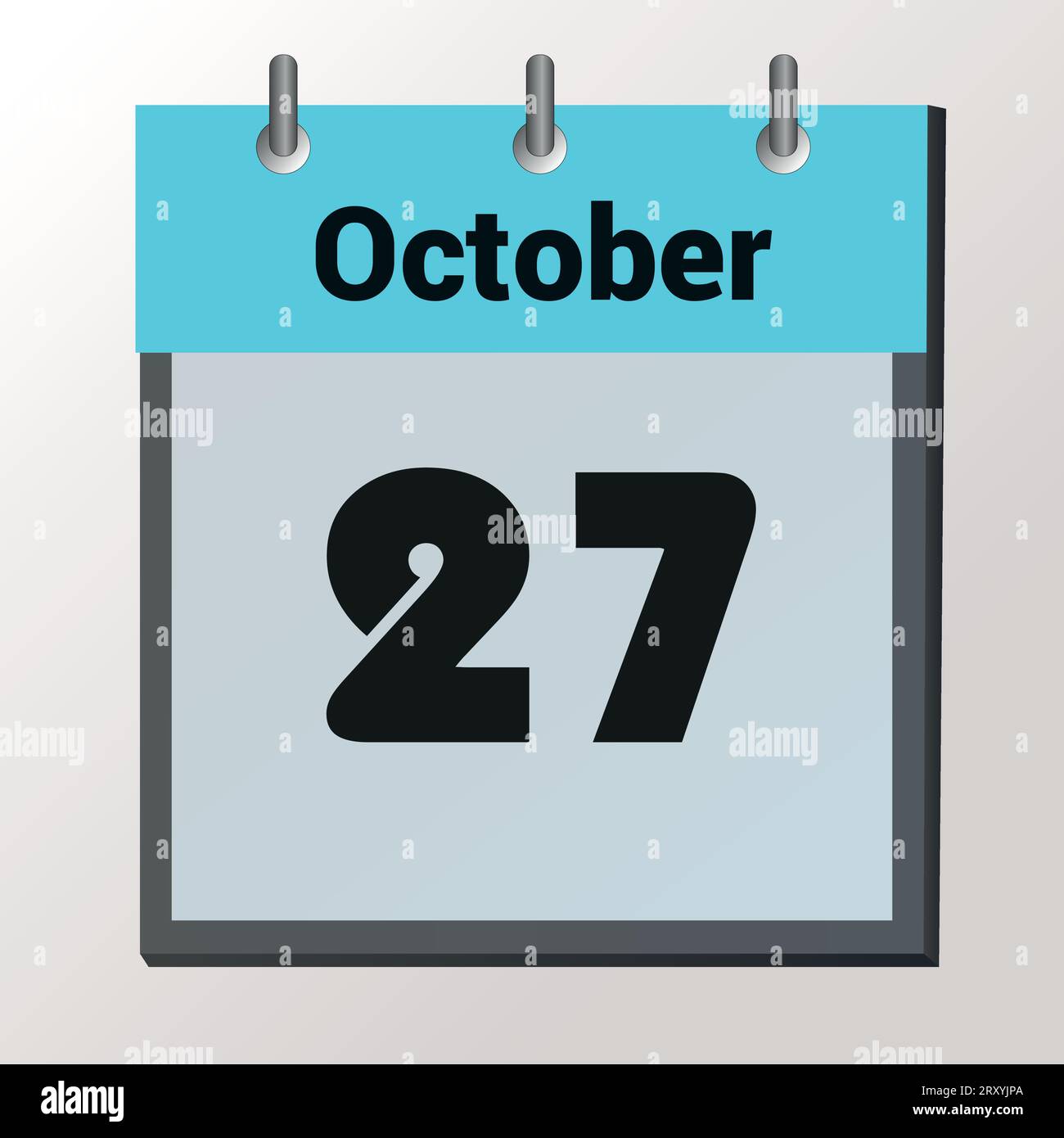 Jour sur le calendrier, format image vectorielle, octobre 27 Illustration de Vecteur