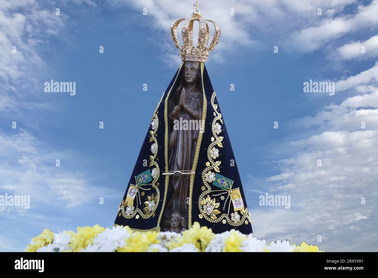 Statue de l'image de notre-Dame d'Aparecida - Nossa Senhora Aparecida Banque D'Images