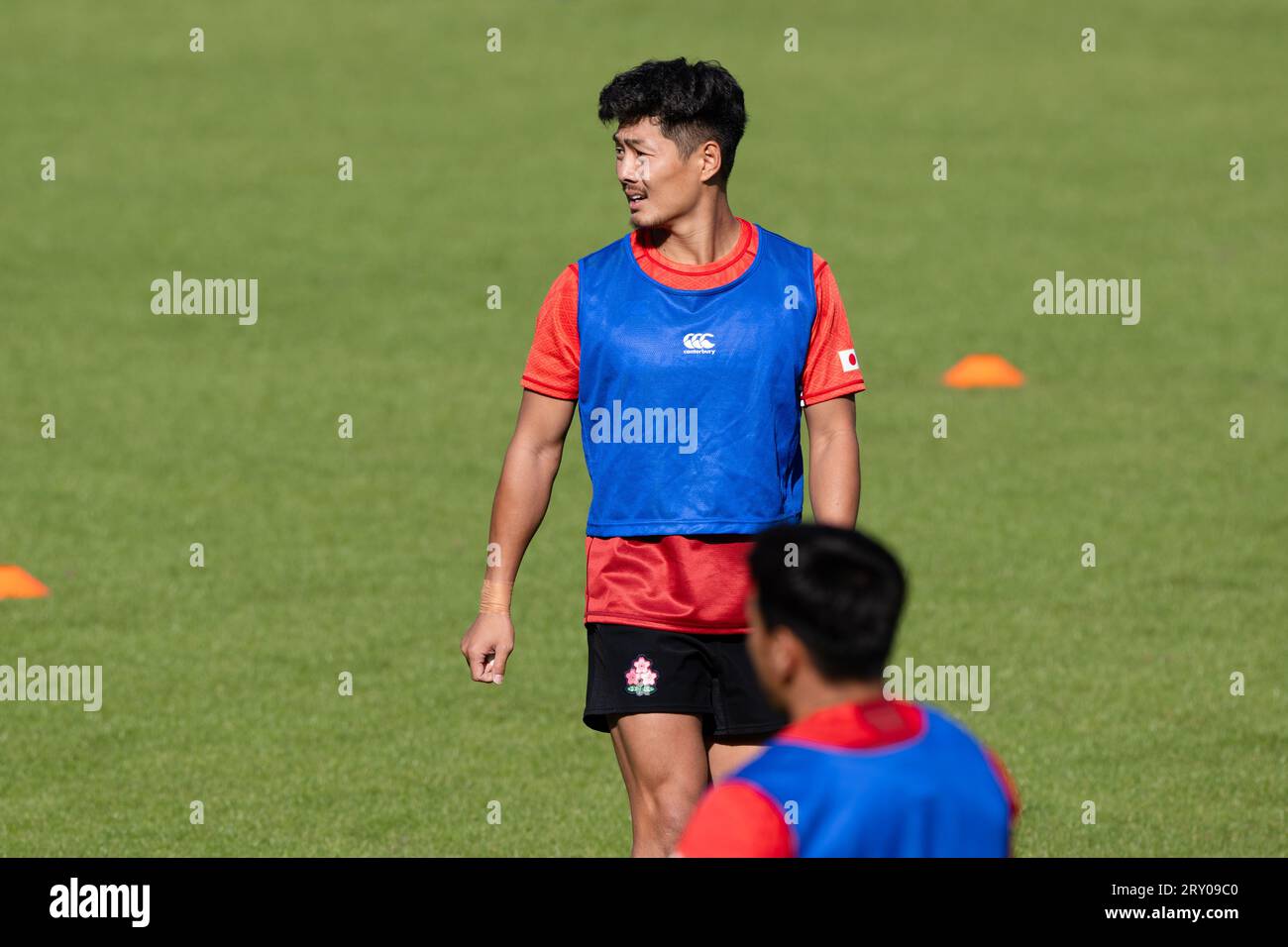 Kenta Fukuda (JPN) lors d'une séance d'entraînement au stade Ernest-Wallon de Toulouse, France, le 26 septembre 2023 coupe du monde de rugby.(photo de Yuka Shiga/AFLO) Banque D'Images