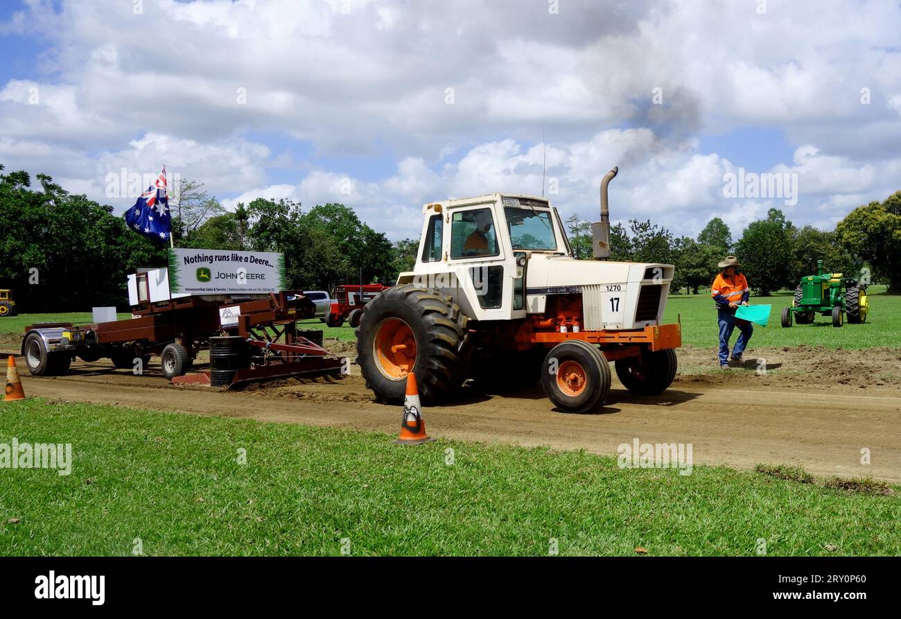 Concours Tractor pull, Babinda Harvest Festival, 16 septembre 2023. Près de Cairns, Queensland, Australie. Pas de MR ou PR Banque D'Images