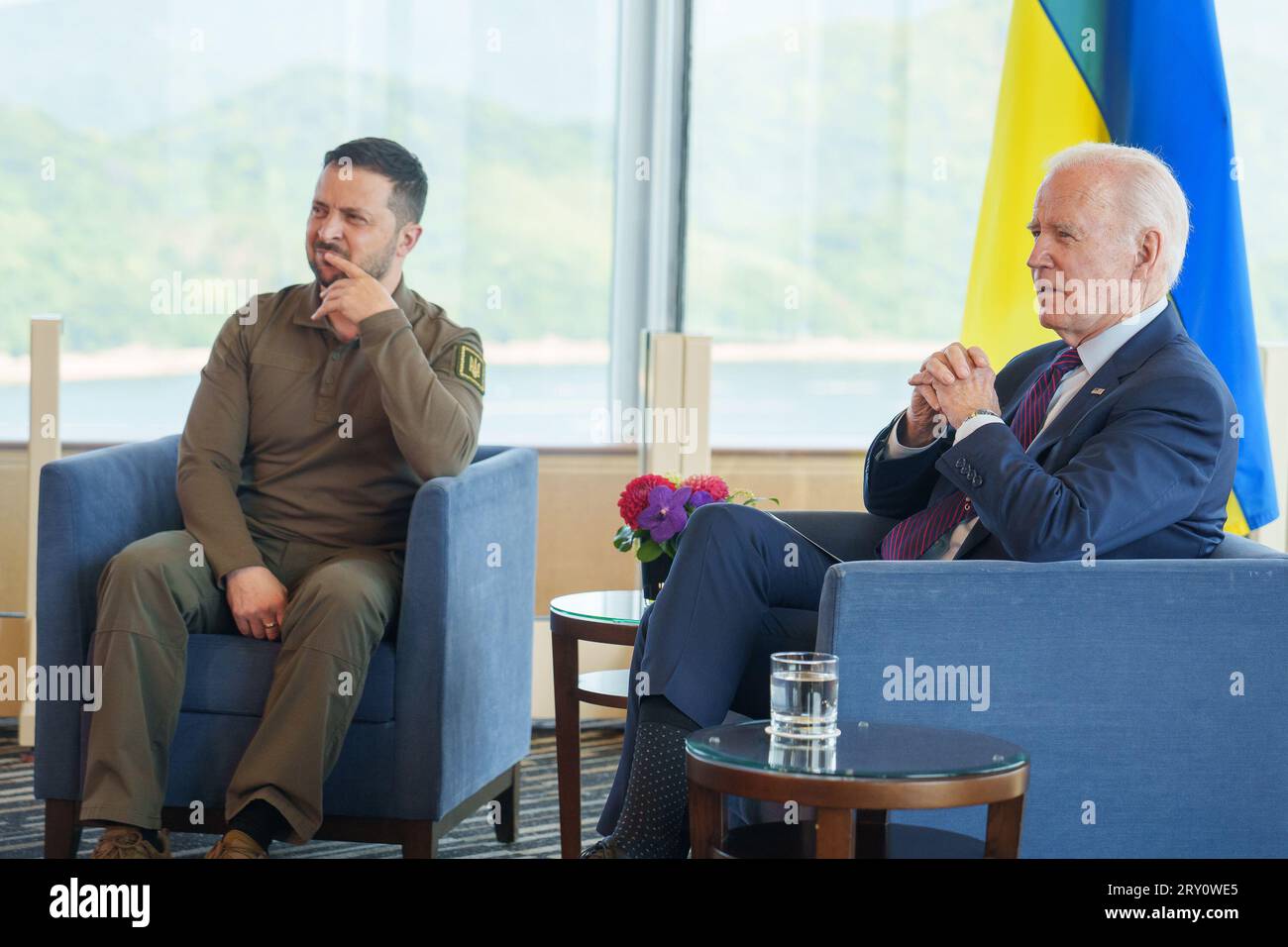 21 mai 2023 - Hiroshima, Japon - le président Joe Biden participe à une réunion bilatérale avec le président Volodymyr Zelenskyy de l'Ukraine lors du Sommet du G7, dimanche 21 mai 2023, à l'hôtel Grand Prince à Hiroshima, au Japon. (Image de crédit : © Adam Schultz/White House/ZUMA Press Wire) USAGE ÉDITORIAL SEULEMENT! Non destiné à UN USAGE commercial ! Banque D'Images